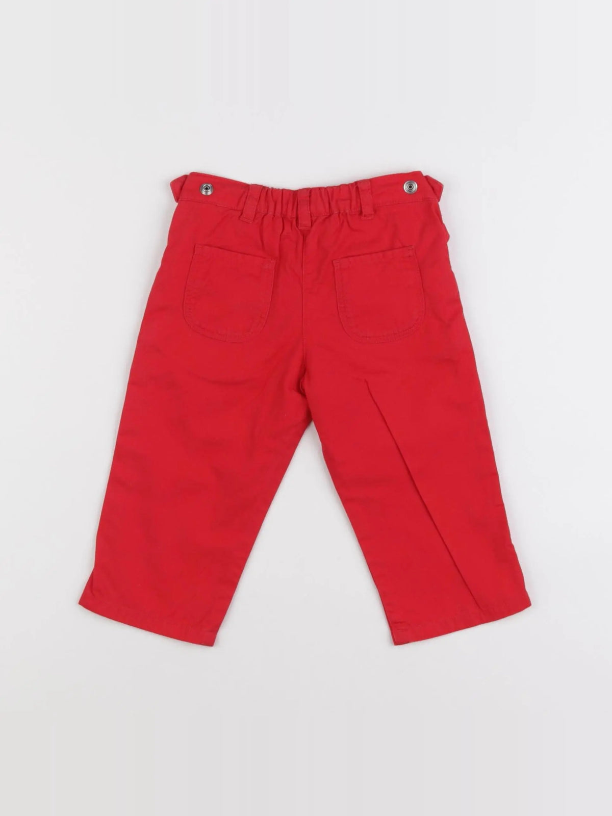 Petit Bateau - pantalon rouge - 12 mois