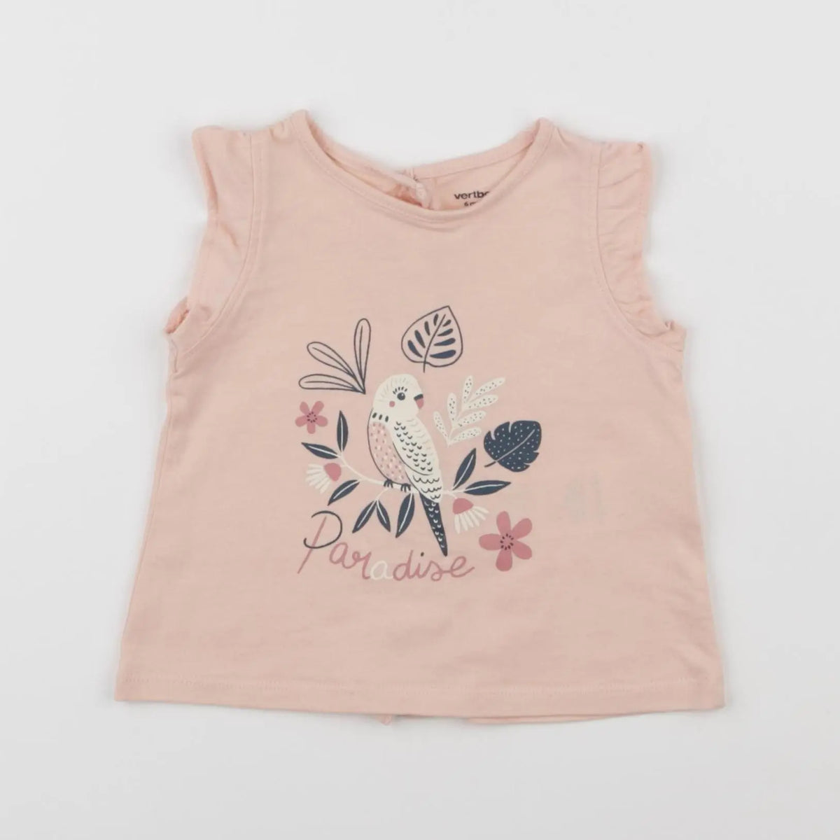 Vertbaudet - tee-shirt rose - 6 mois