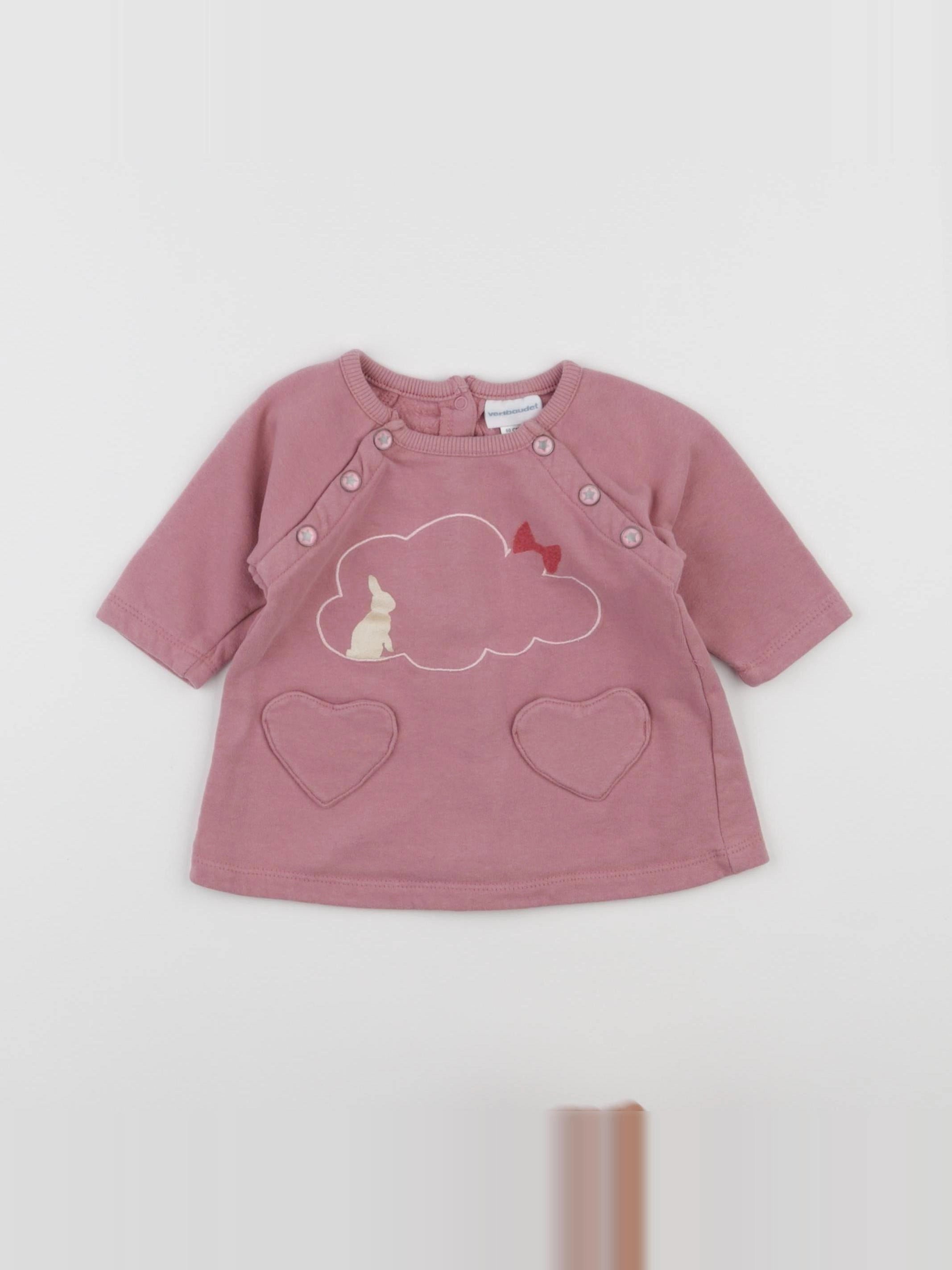 Vertbaudet - robe rose - 3 mois