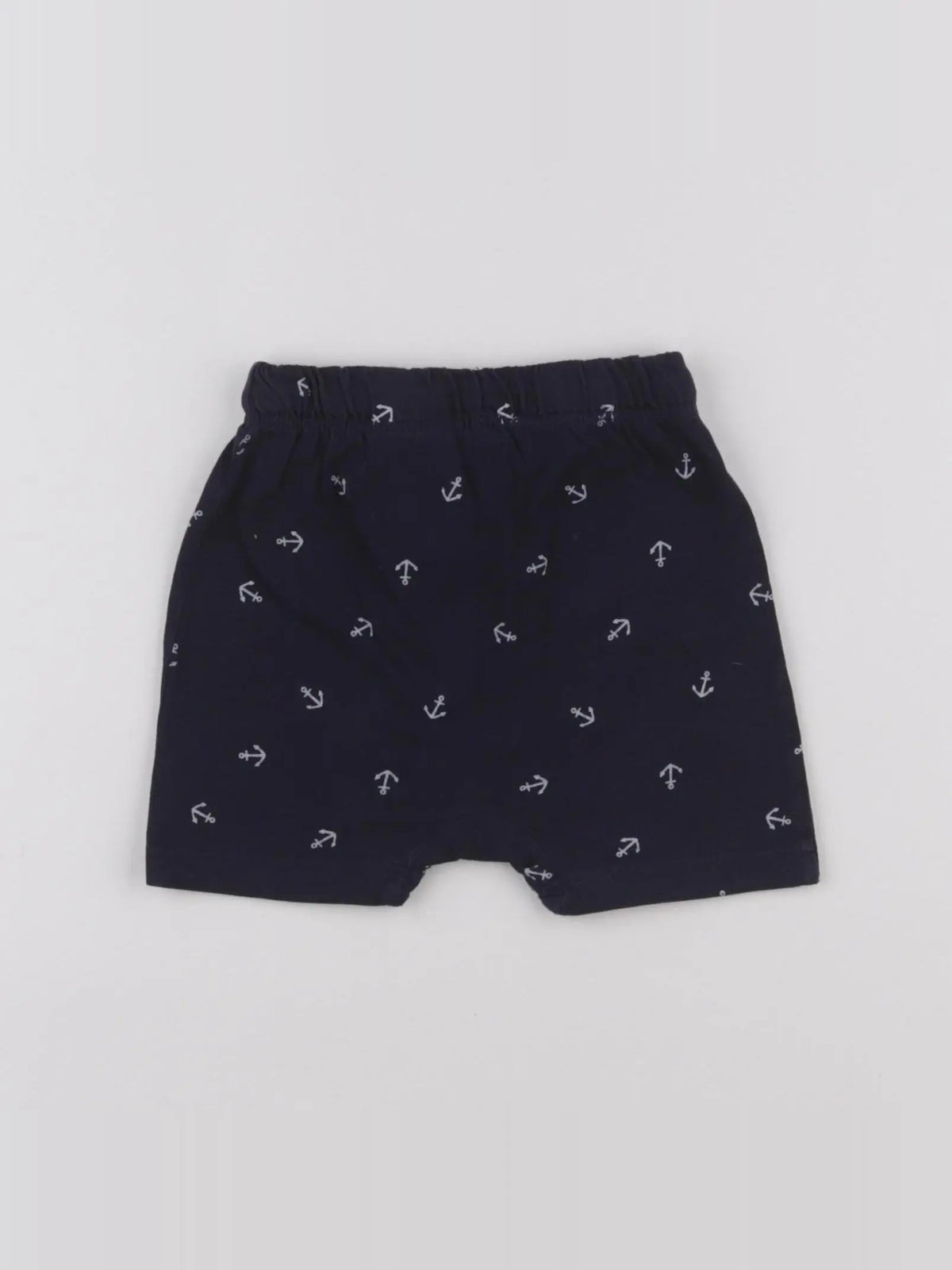 H&M - short bleu - 6/9 mois