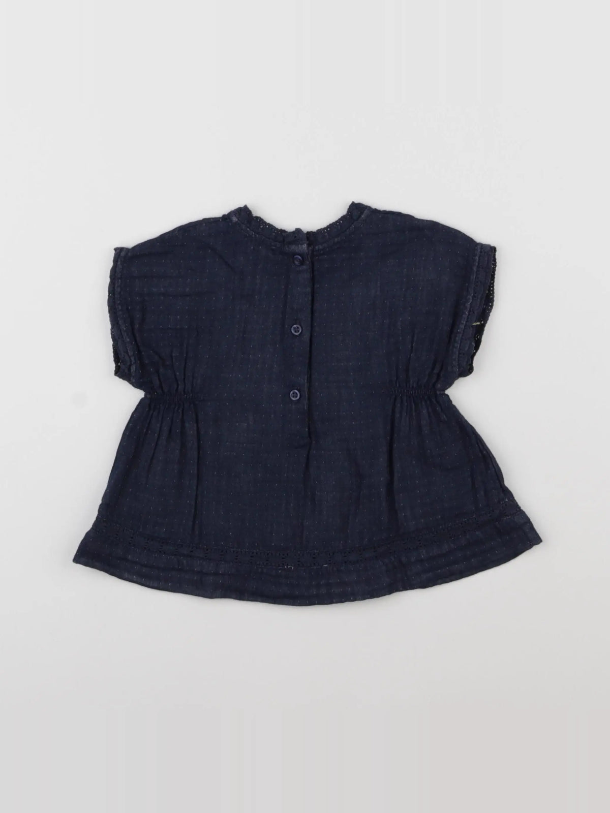 Boutchou - blouse bleu - 12 mois