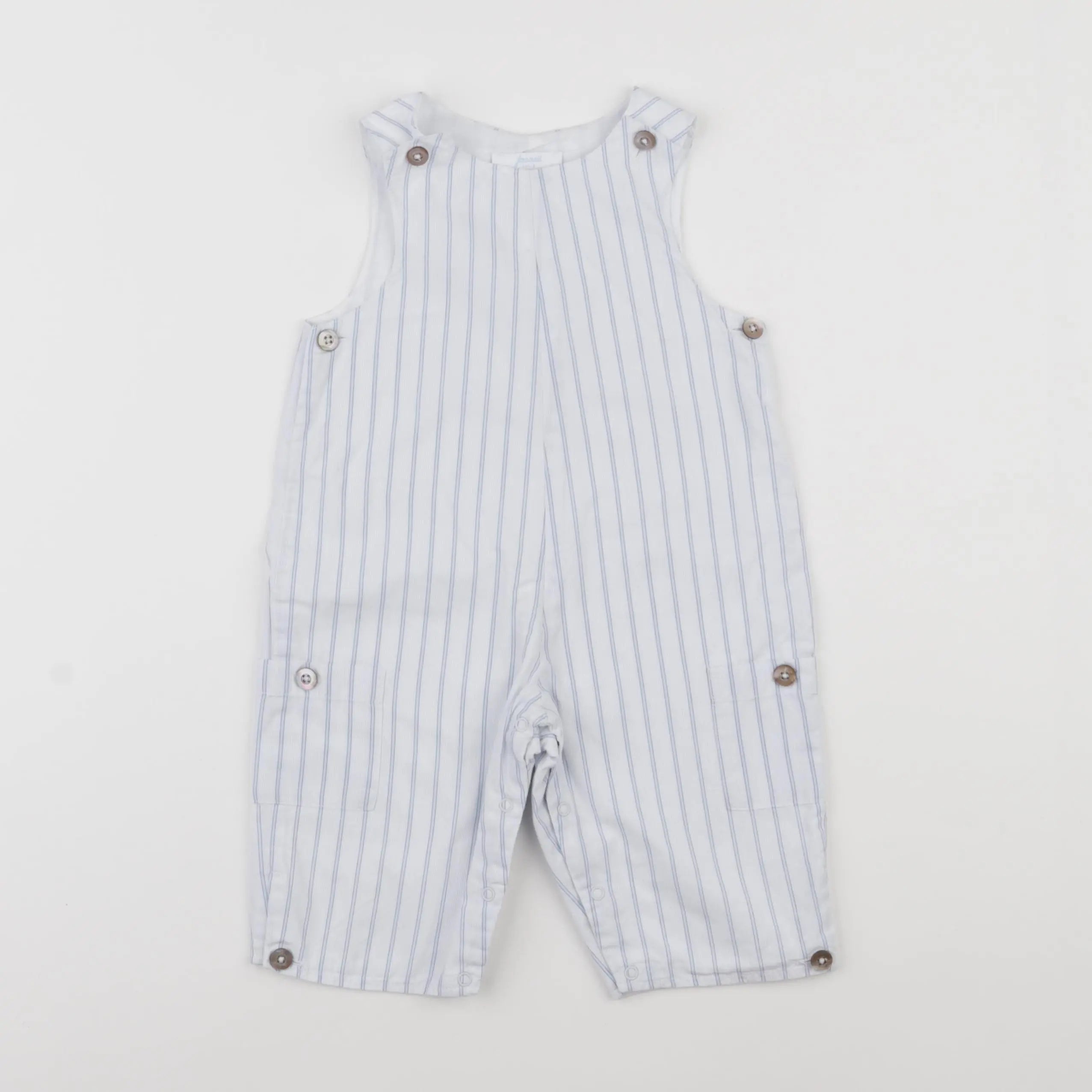 Jacadi - salopette blanc, bleu - 6 mois