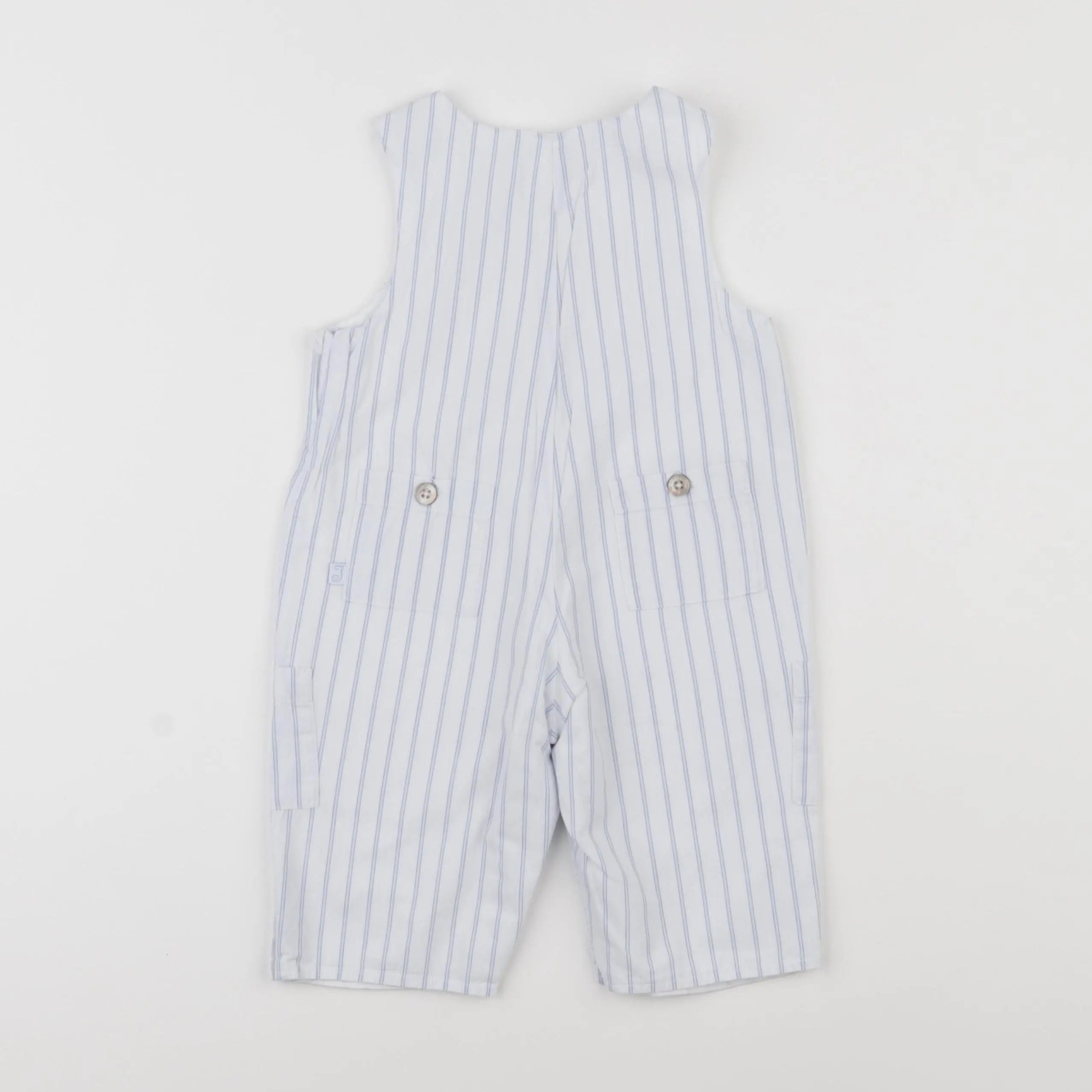 Jacadi - salopette blanc, bleu - 6 mois