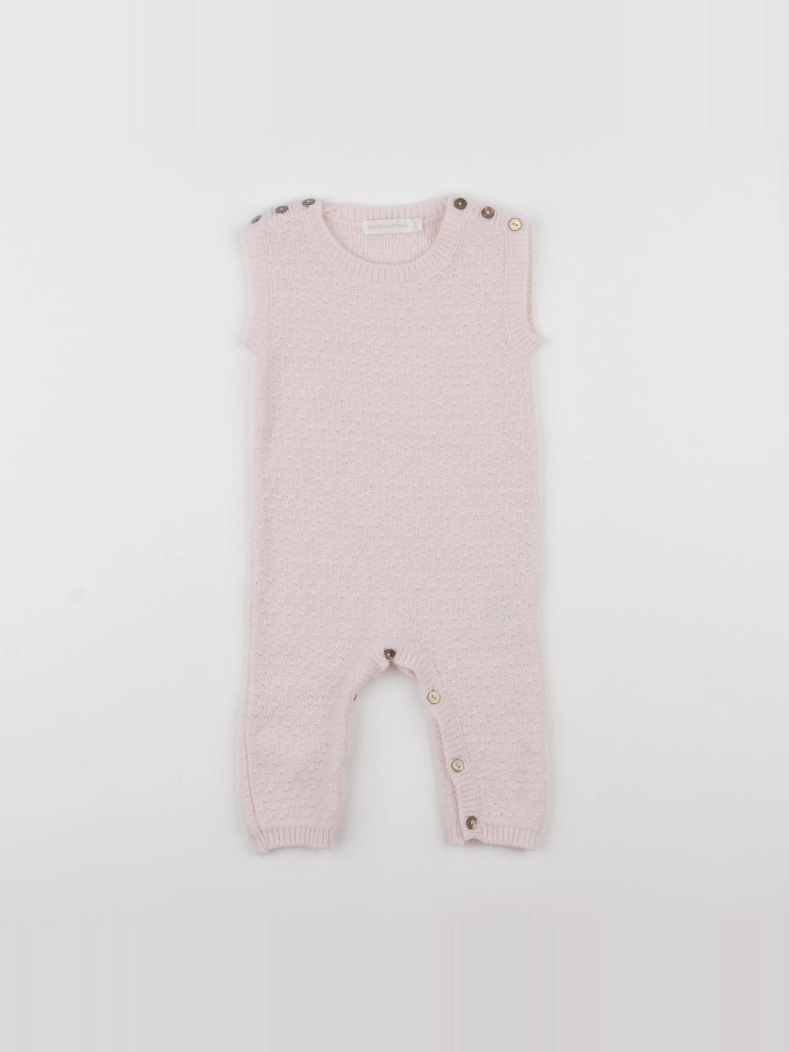 Les Enfantines - combinaison rose - 3 mois