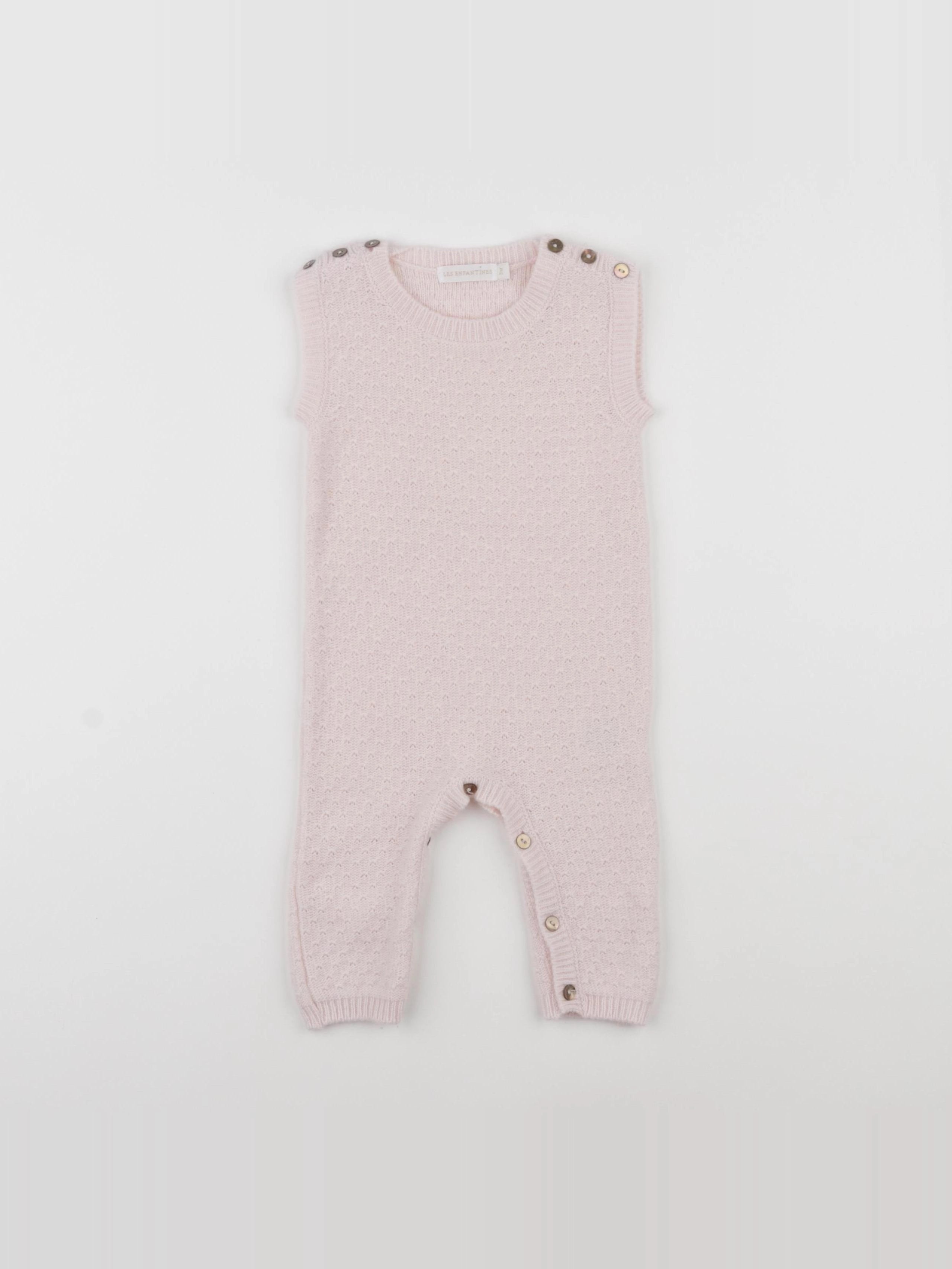 Les Enfantines - combinaison rose - 3 mois