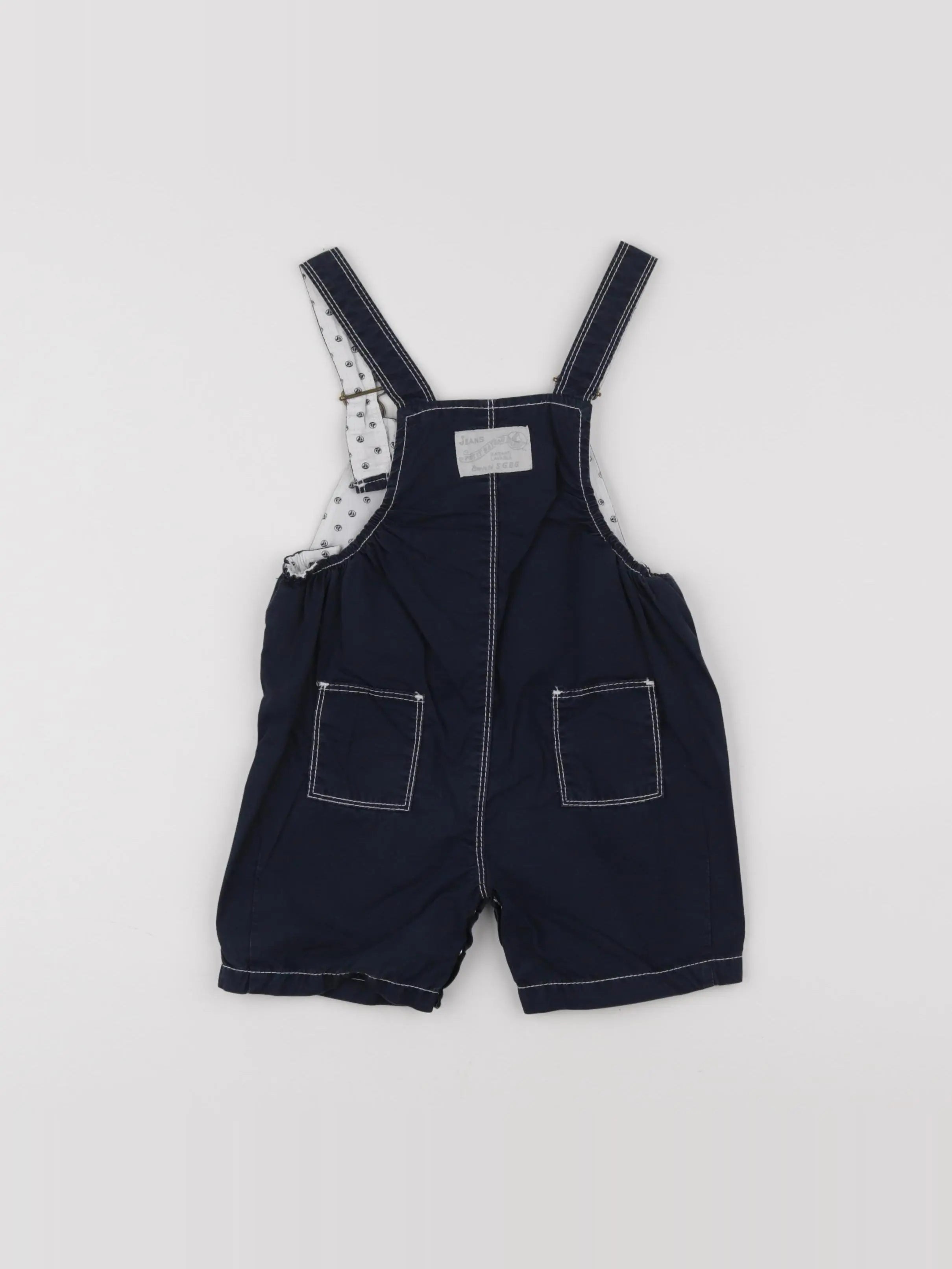 Petit Bateau - salopette bleu - 12 mois