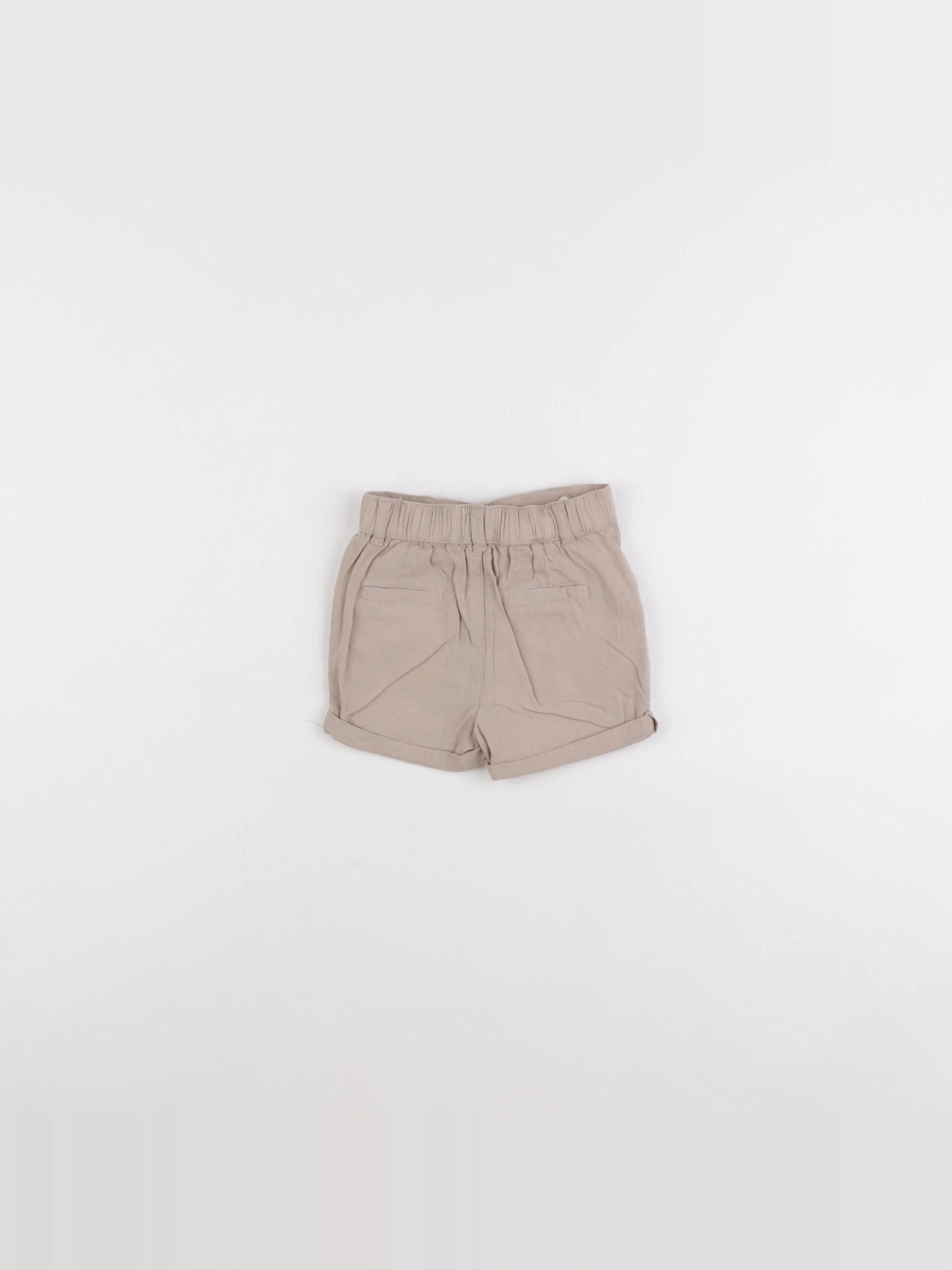 Vertbaudet - short beige - 9 mois