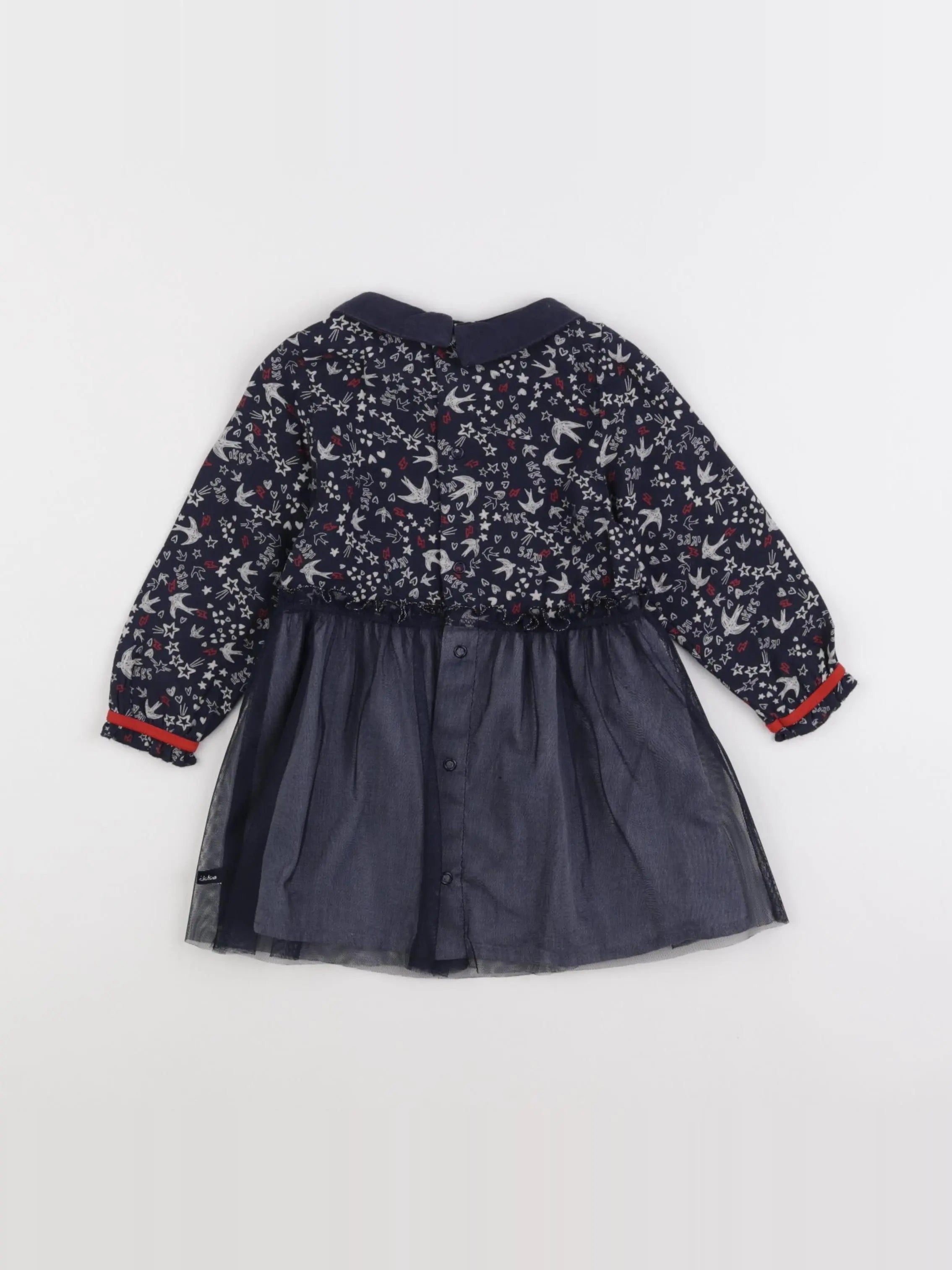 IKKS - robe bleu - 18 mois