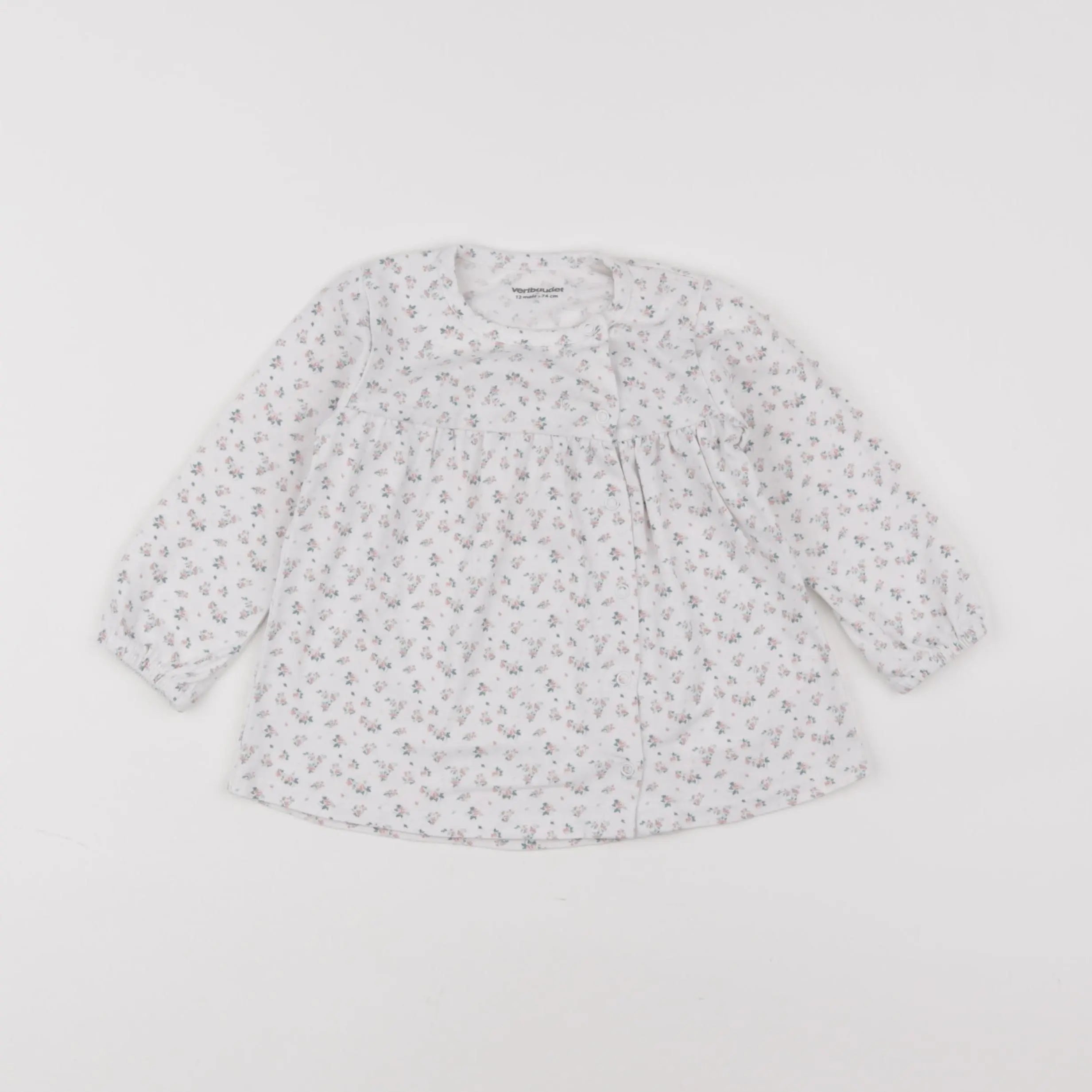 Vertbaudet - tee-shirt blanc - 12 mois