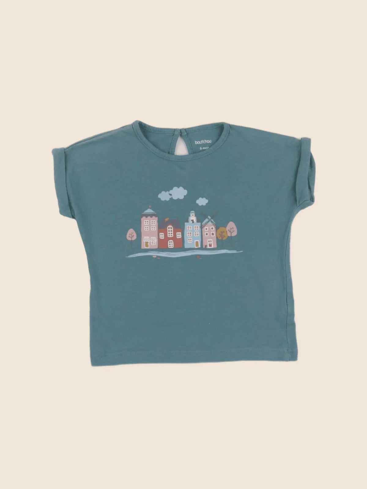 Boutchou - tee-shirt bleu - 6 mois