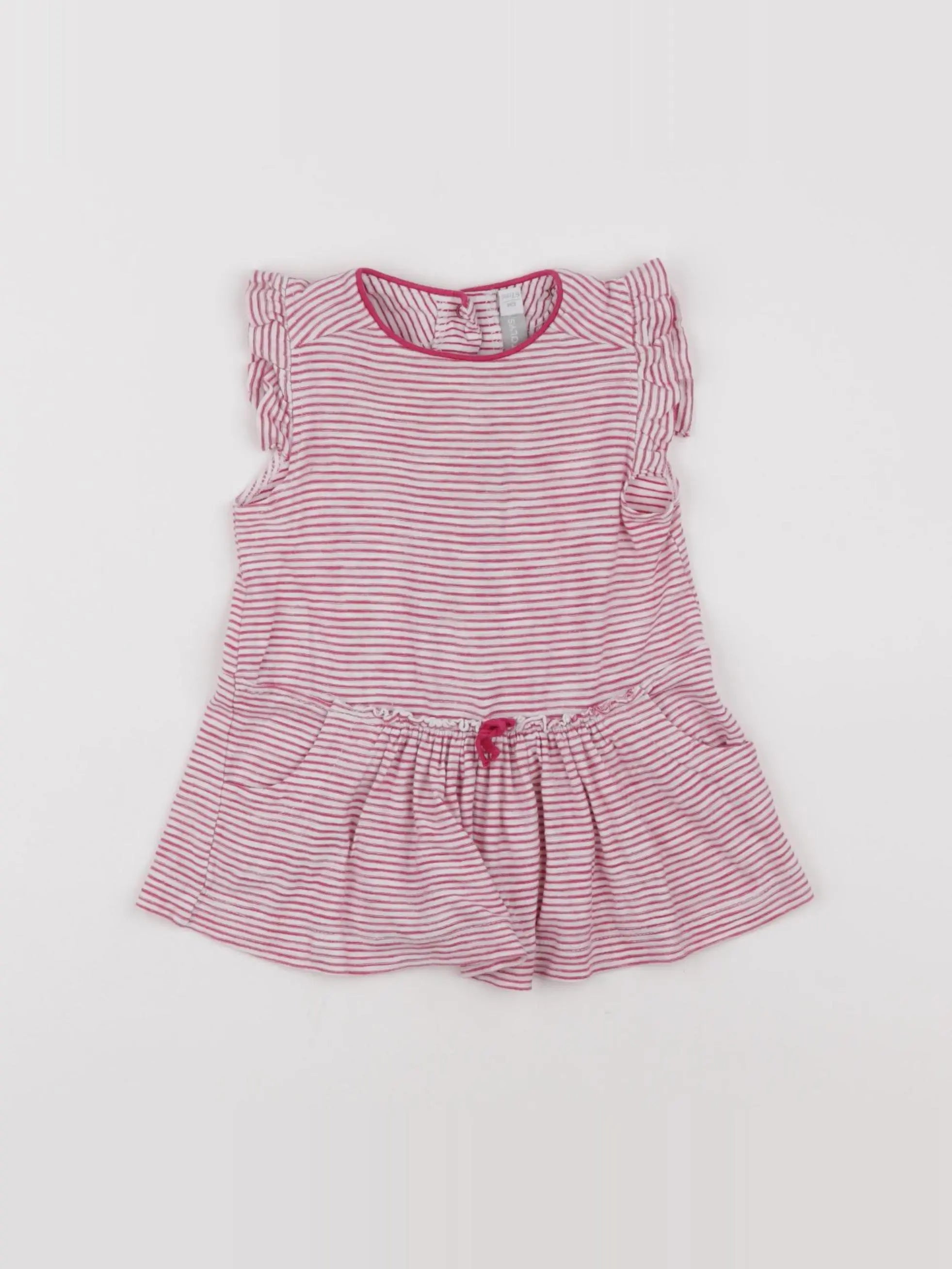 Natalys - robe blanc, rose - 6 mois