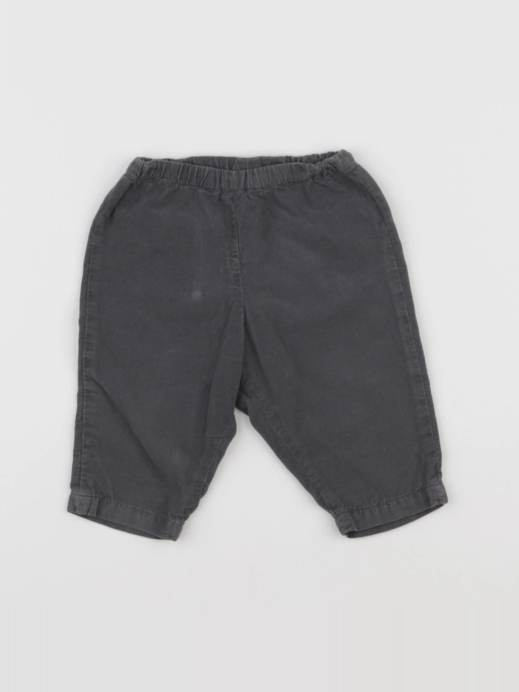 Bonton - pantalon gris - 6 mois