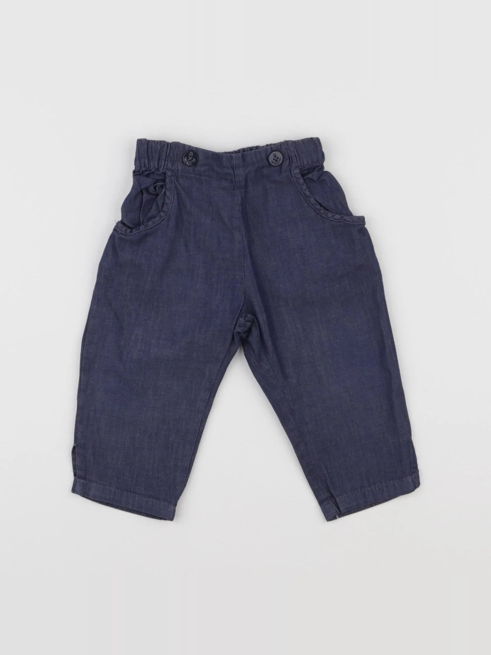Jacadi - pantalon bleu - 12 mois