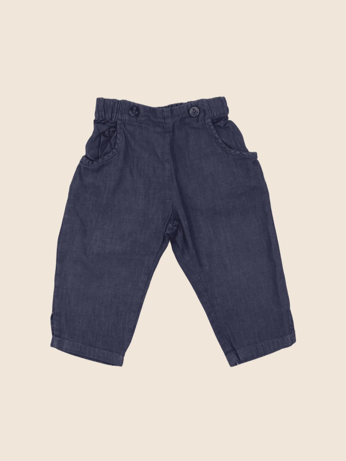 Jacadi - pantalon bleu - 12 mois