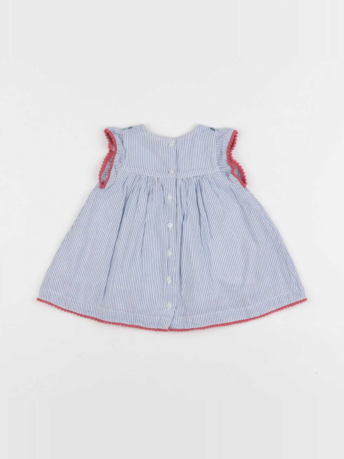 Tape à l'oeil - robe blanc, bleu - 3 mois