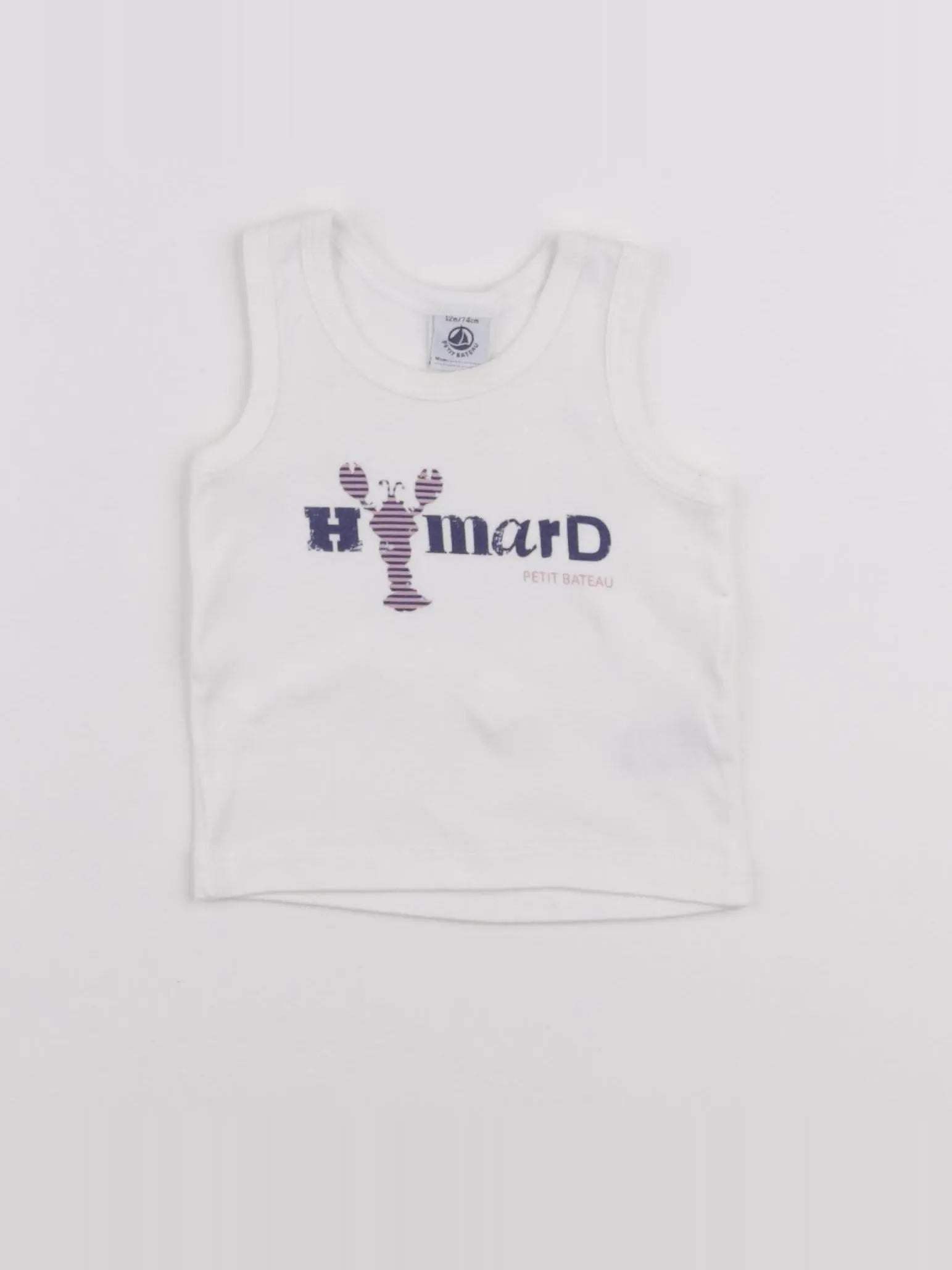 Petit Bateau - maillot de corps blanc - 12 mois