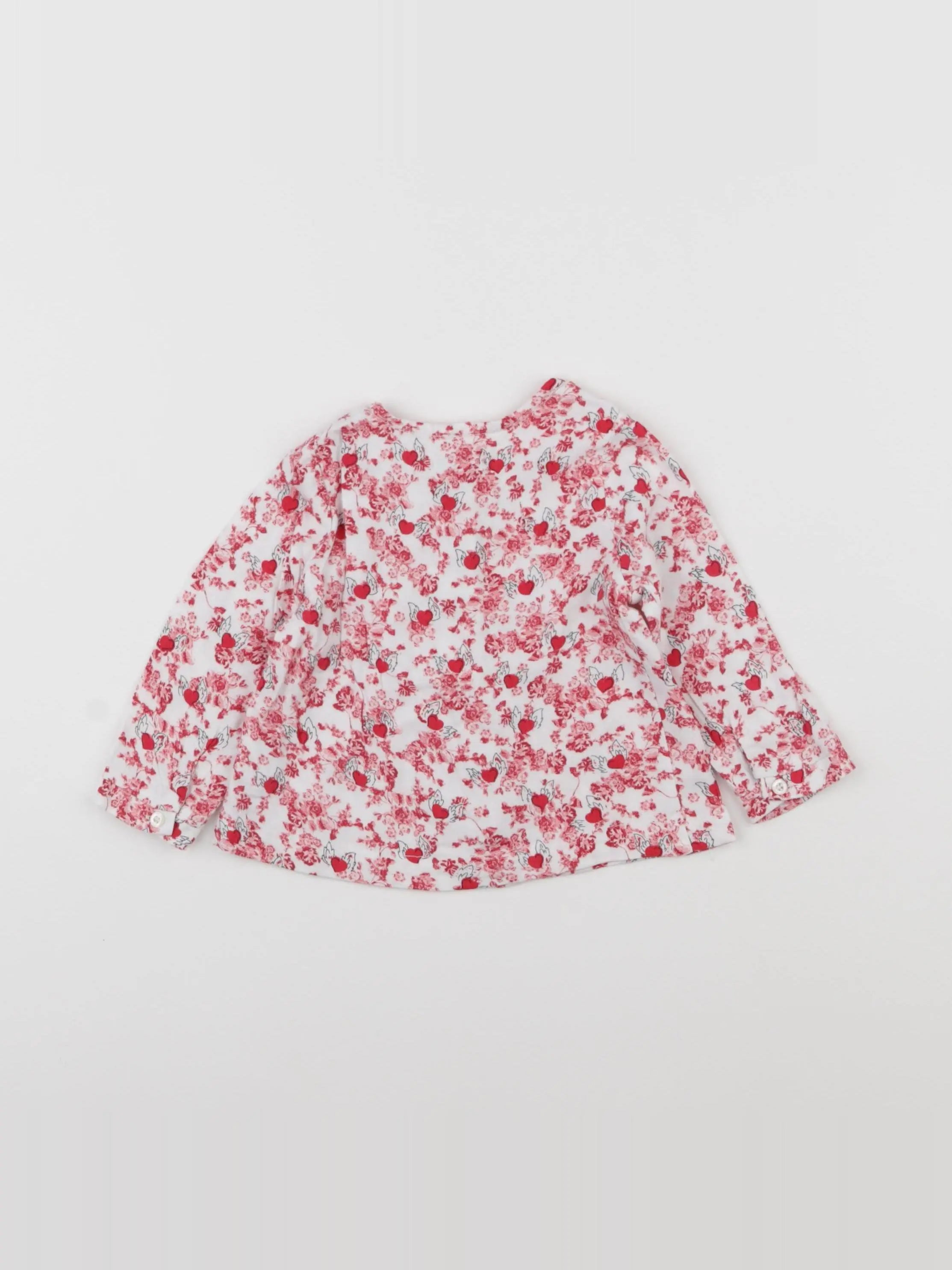 IKKS - blouse rouge - 12 mois
