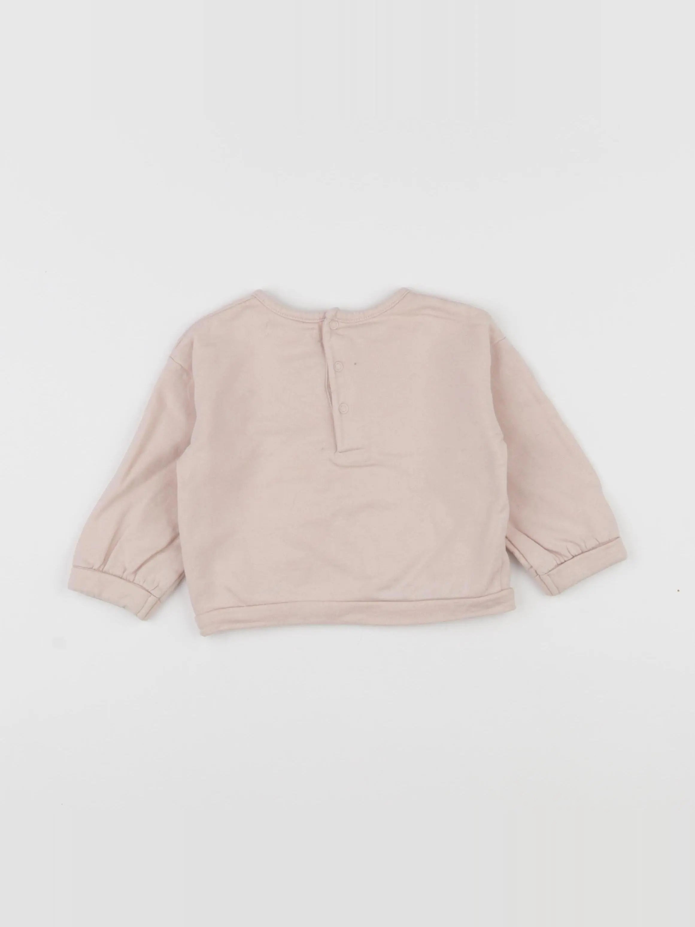 Vertbaudet - sweat rose - 9 mois