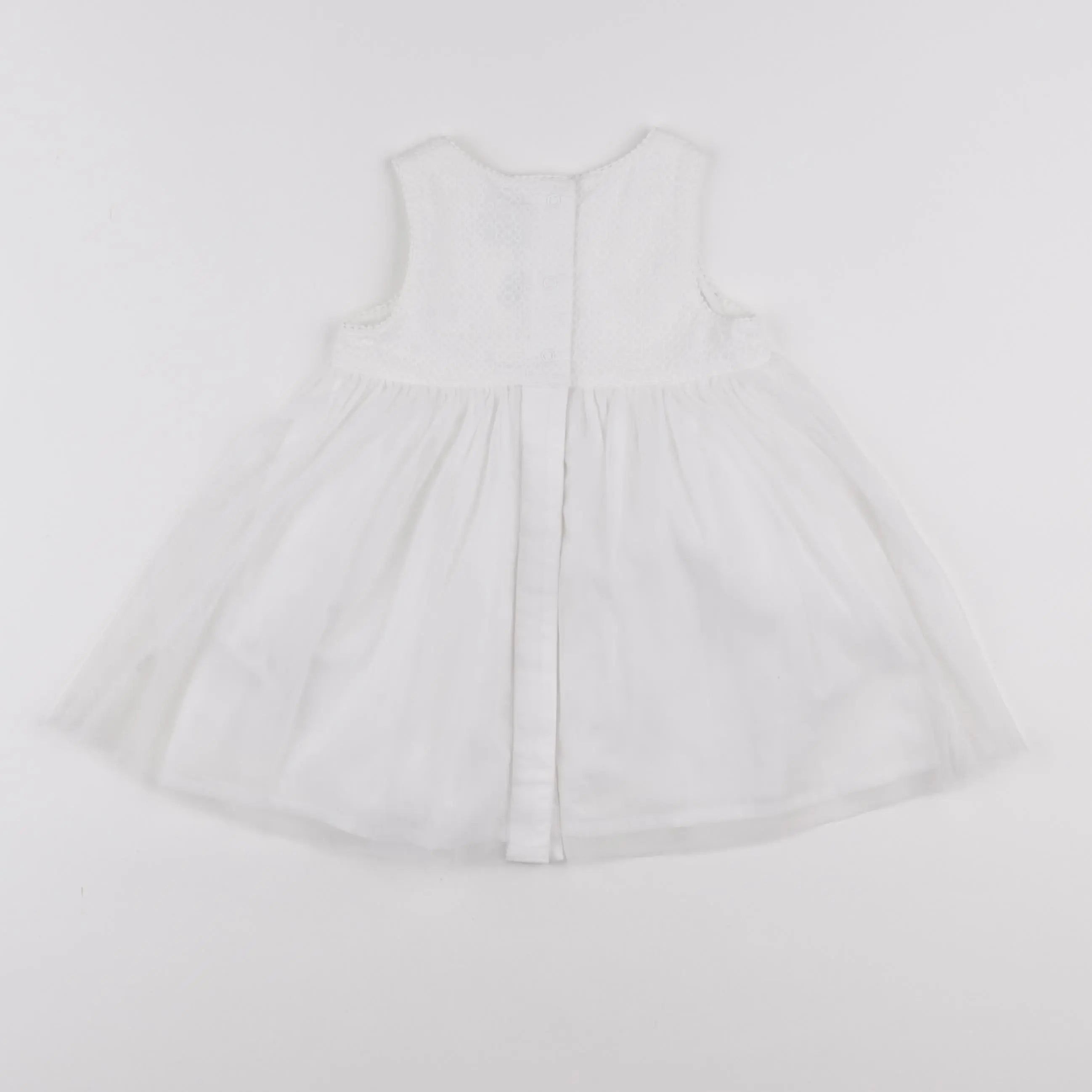 Petit Bateau - robe blanc - 12 mois