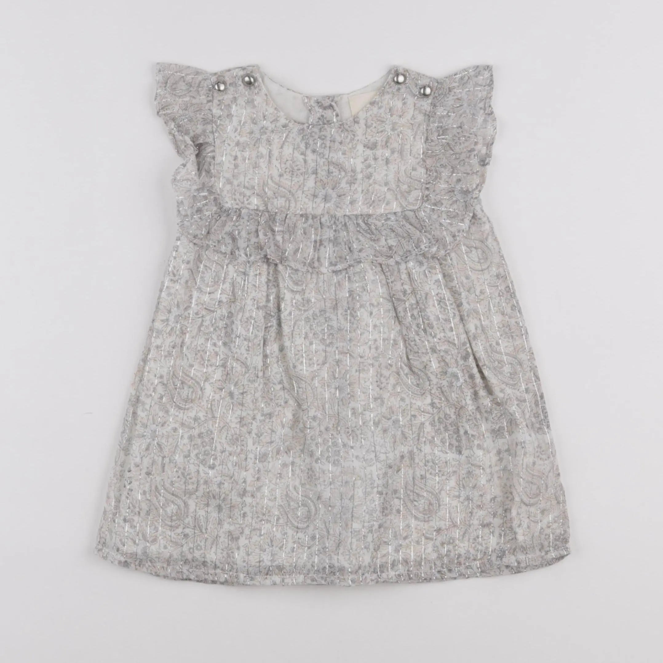 Louis Louise - robe argent, beige - 12 mois