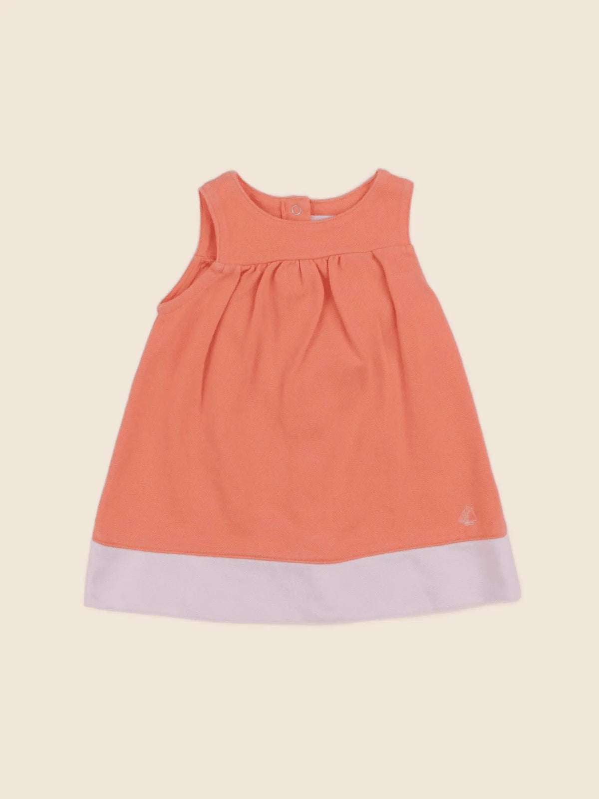 Petit Bateau - robe orange - 3 mois