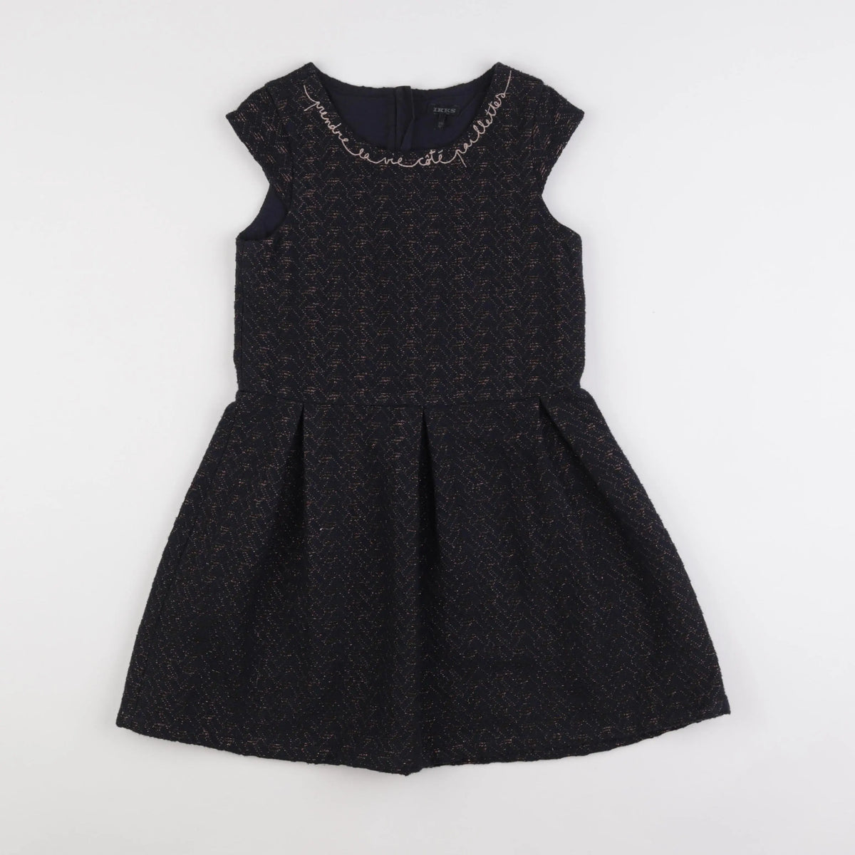IKKS - robe bronze, bleu - 10 ans