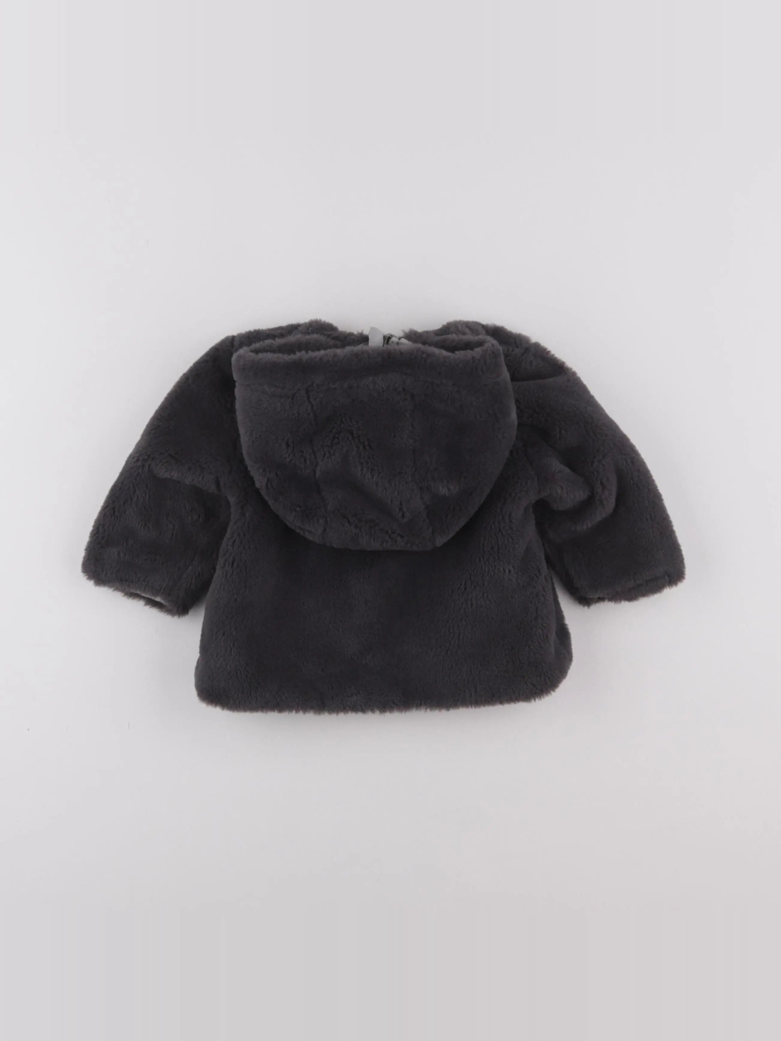 Vertbaudet - manteau réversible gris - 6 mois