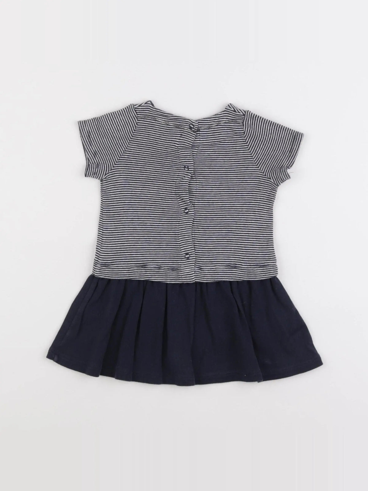 Petit Bateau - robe bleu - 12 mois