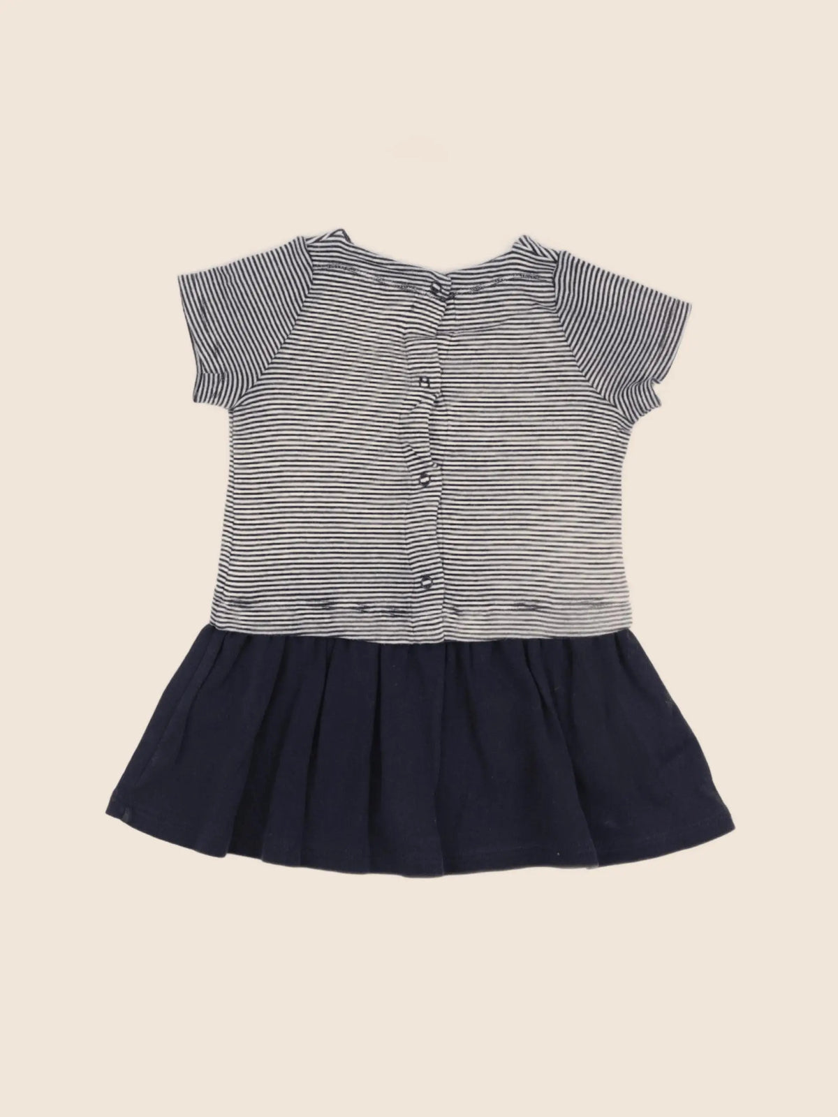Petit Bateau - robe bleu - 12 mois