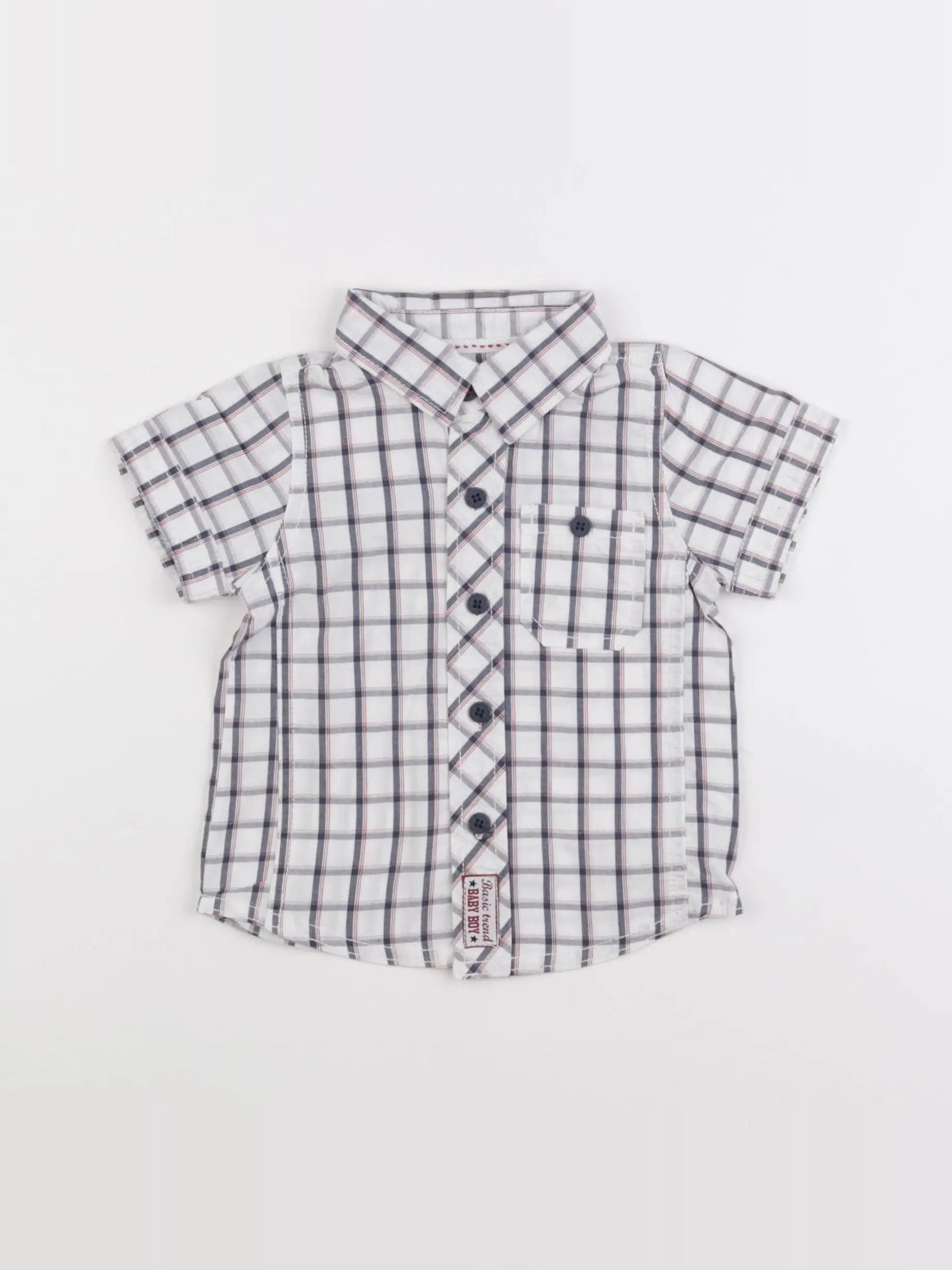 Tape à l'oeil - chemise bleu, blanc - 12 mois