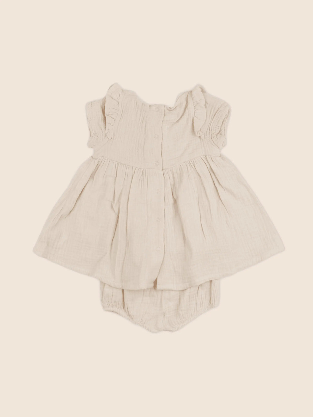 Vertbaudet - robe beige - 6 mois