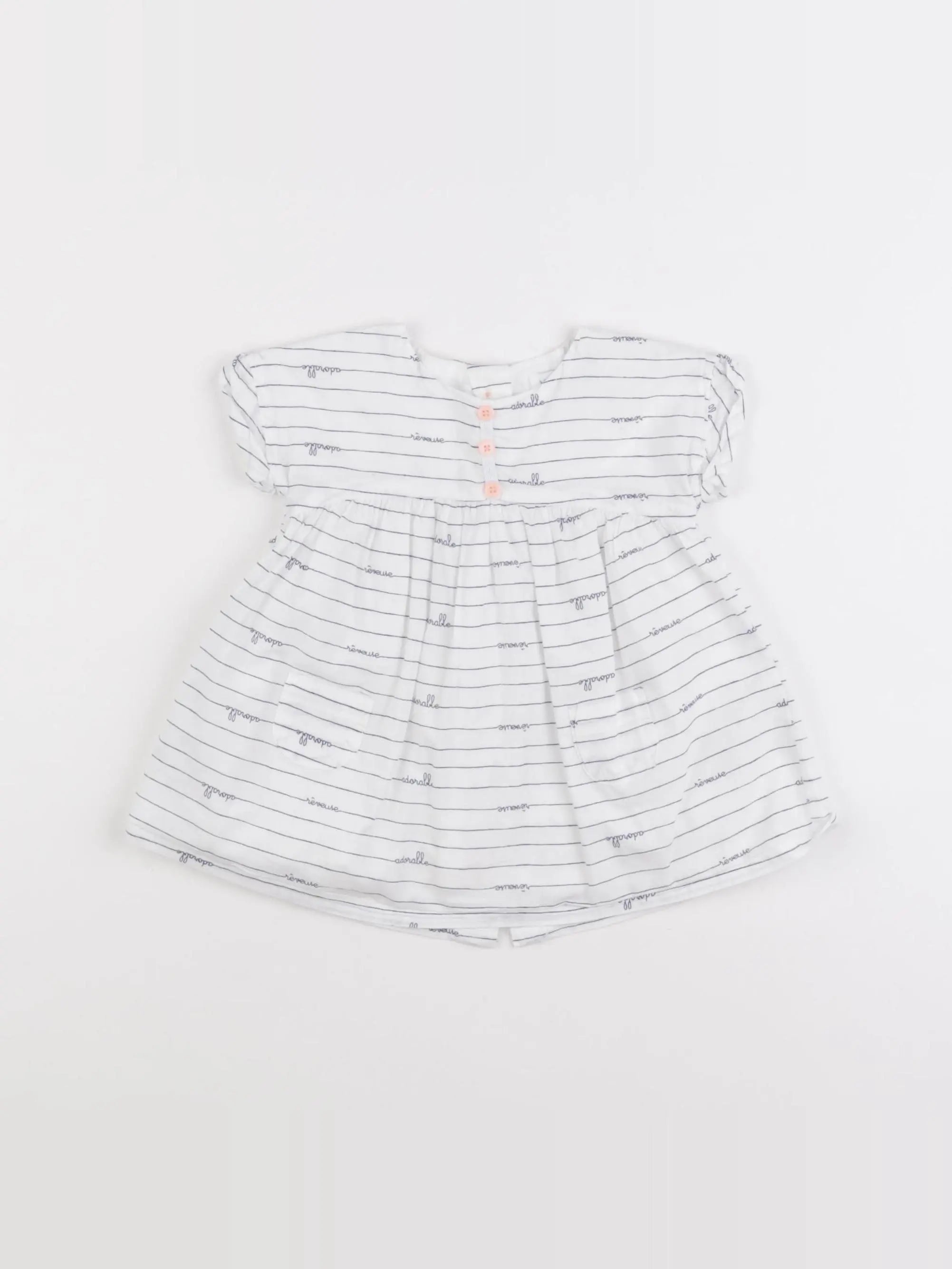 Vertbaudet - robe blanc - 3 mois