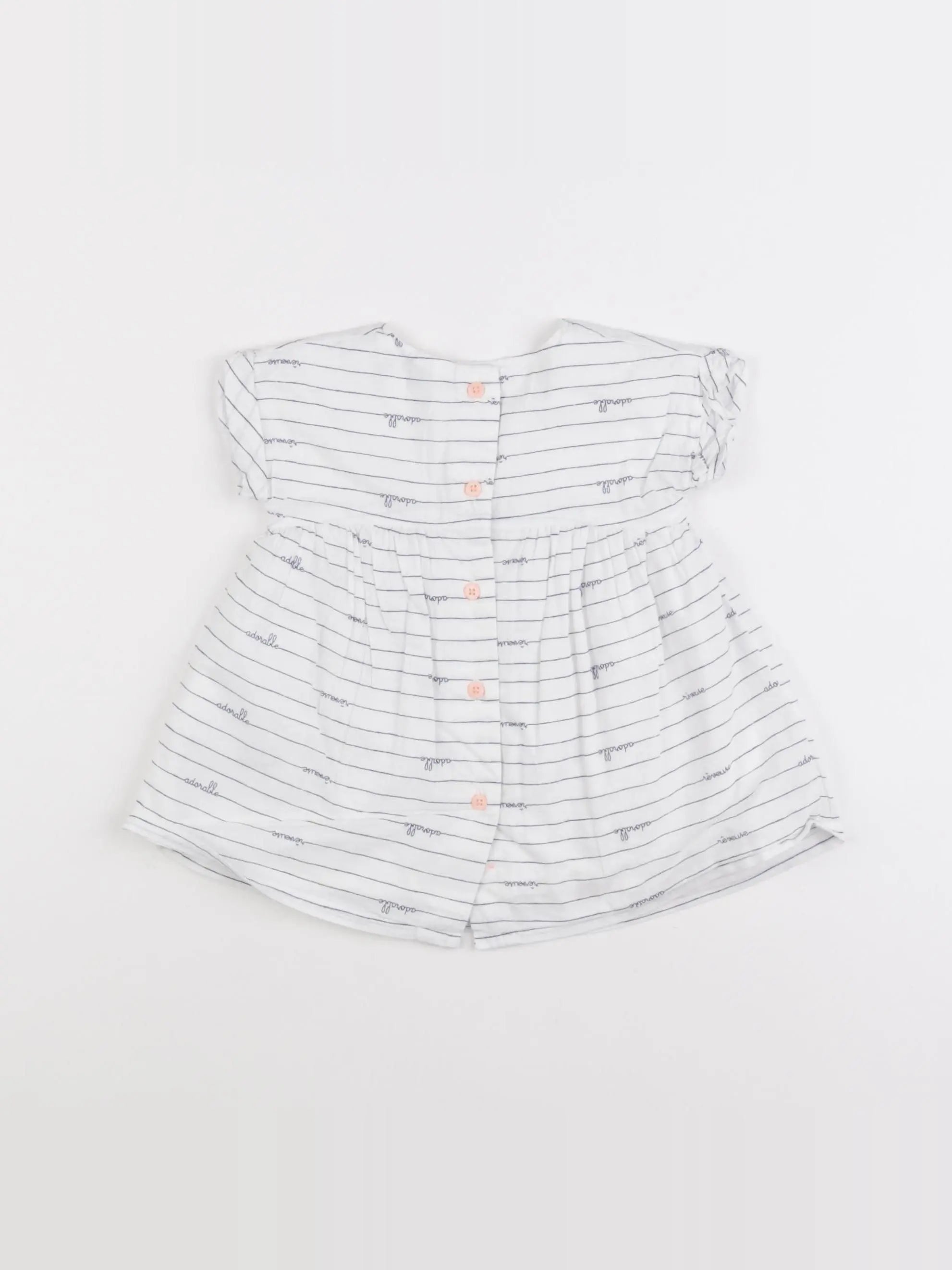 Vertbaudet - robe blanc - 3 mois