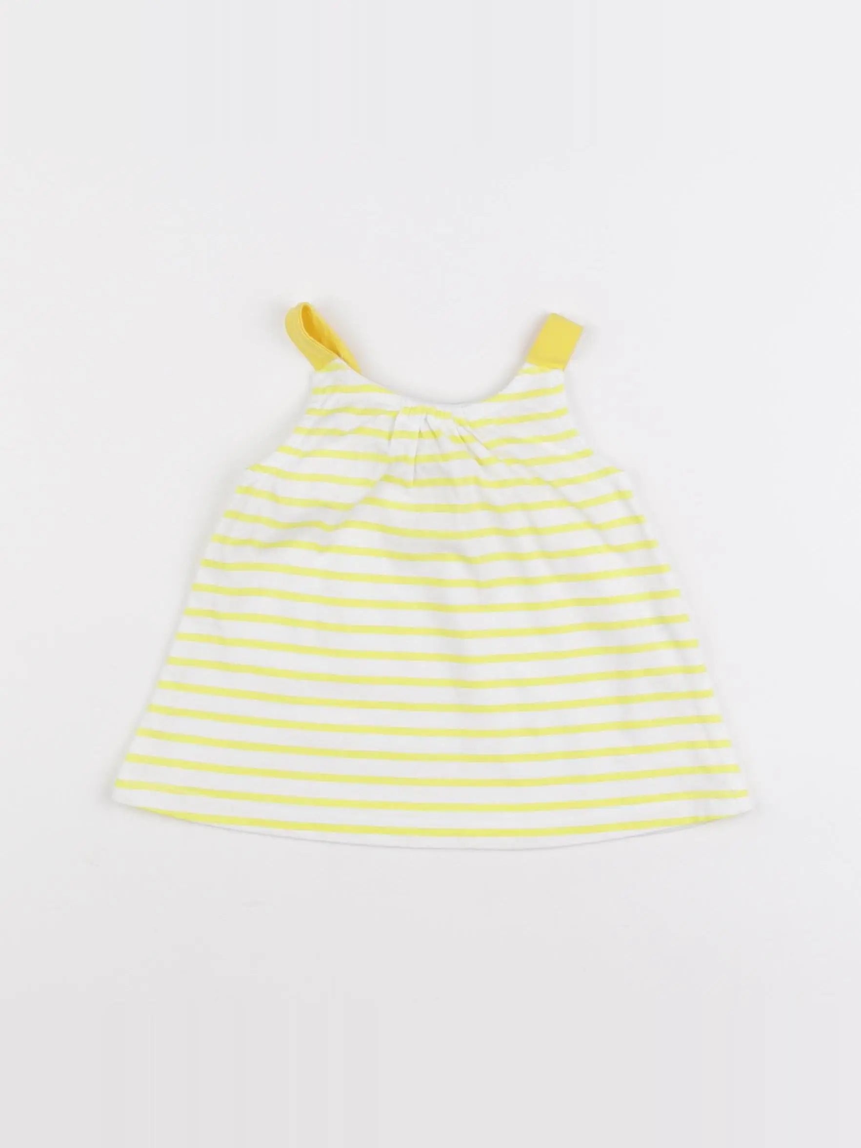 Zara - débardeur jaune - 6/9 mois