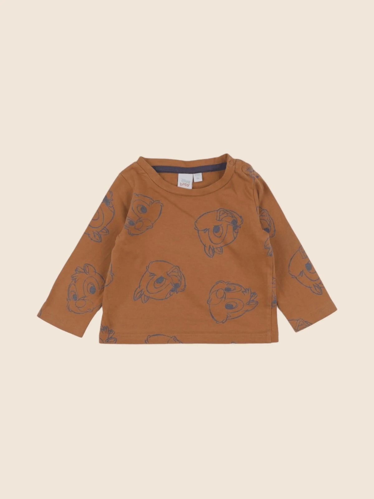 Vertbaudet - tee-shirt marron - 6 mois