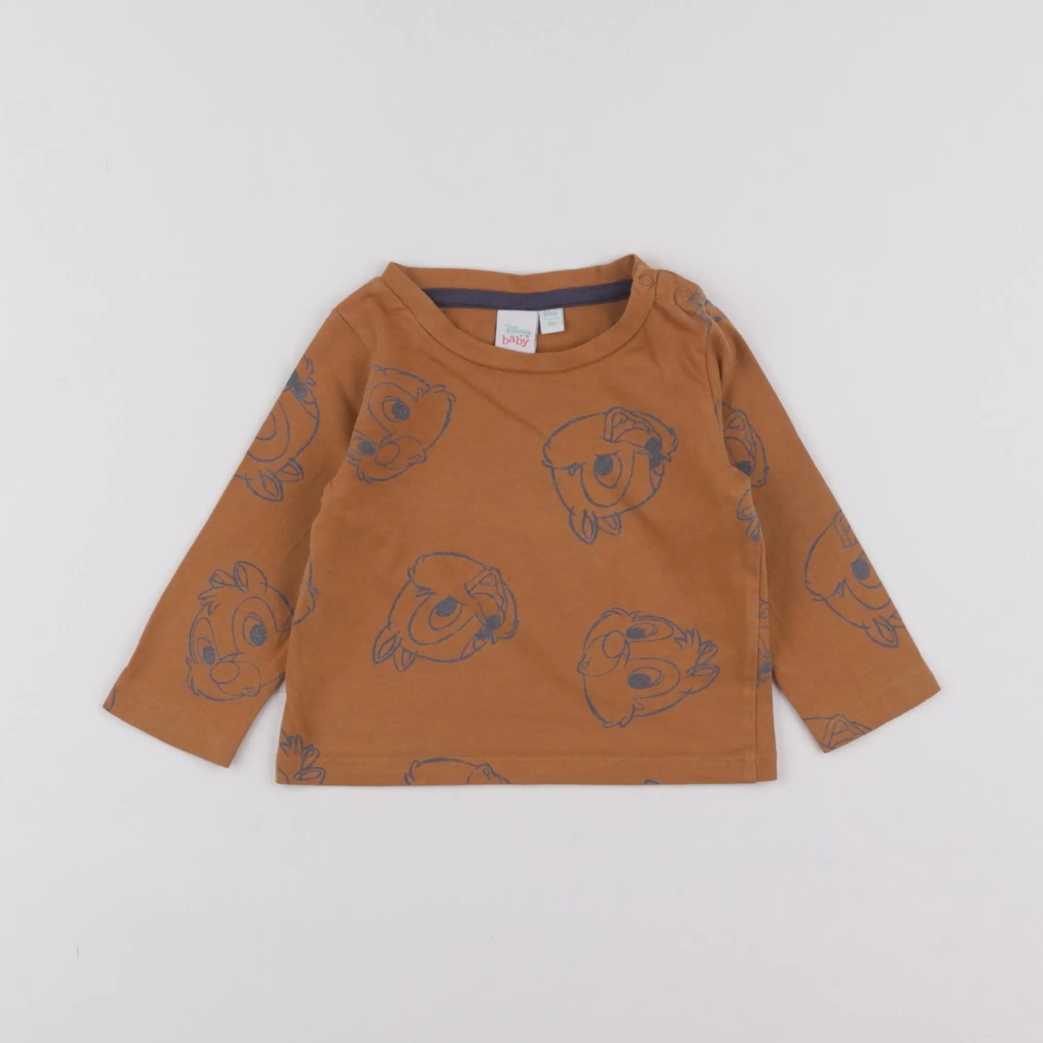 Vertbaudet - tee-shirt marron - 6 mois