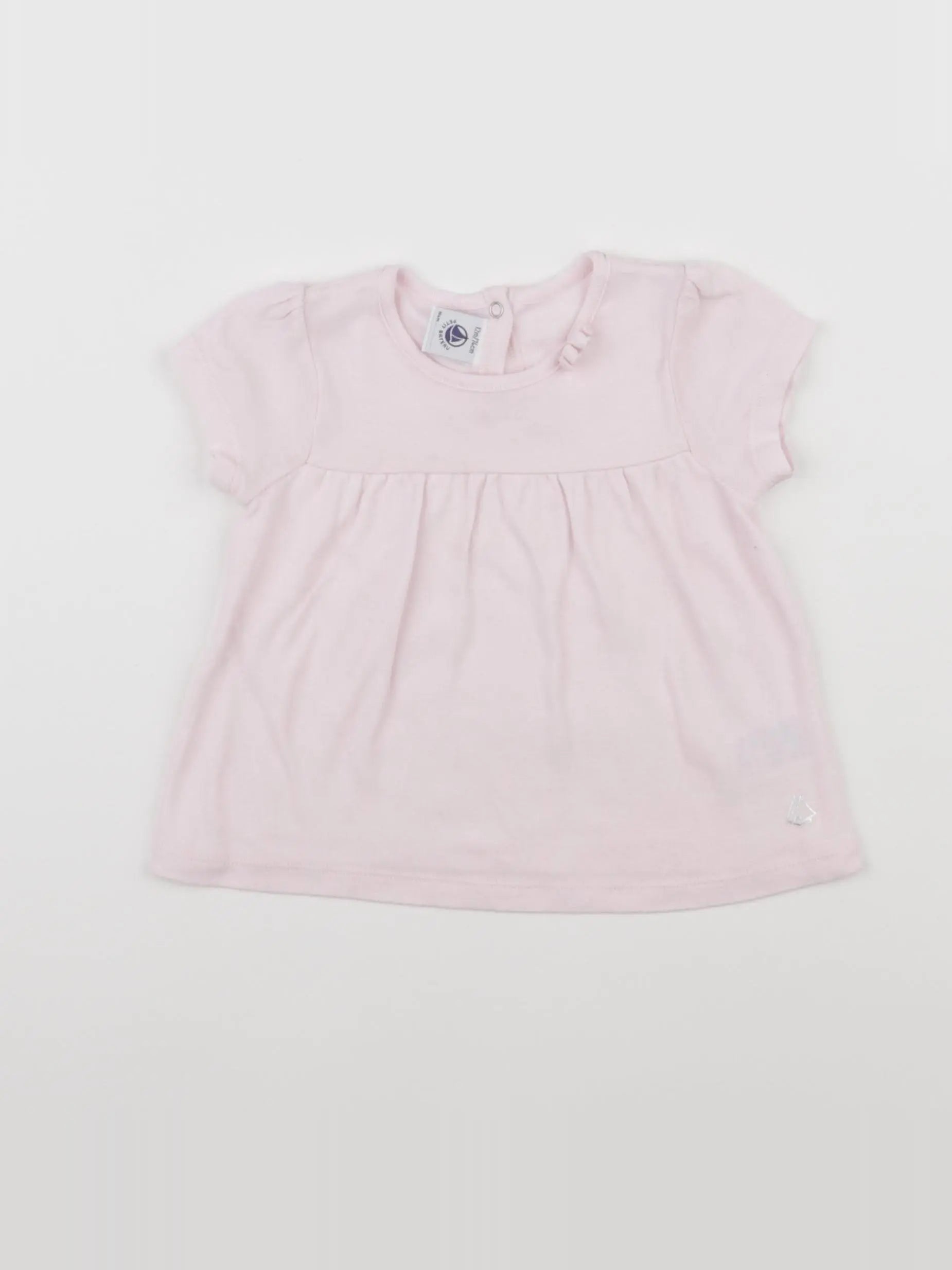 Petit Bateau - tee-shirt rose - 12 mois