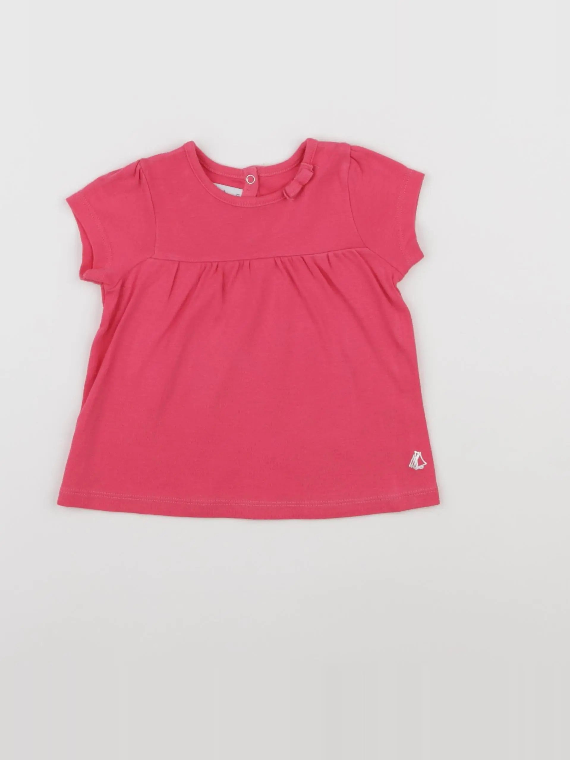 Petit Bateau - tee-shirt rose - 12 mois