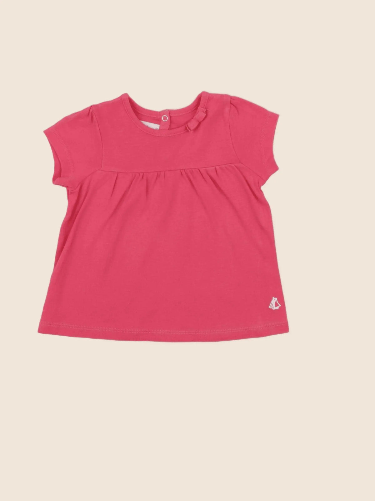 Petit Bateau - tee-shirt rose - 12 mois