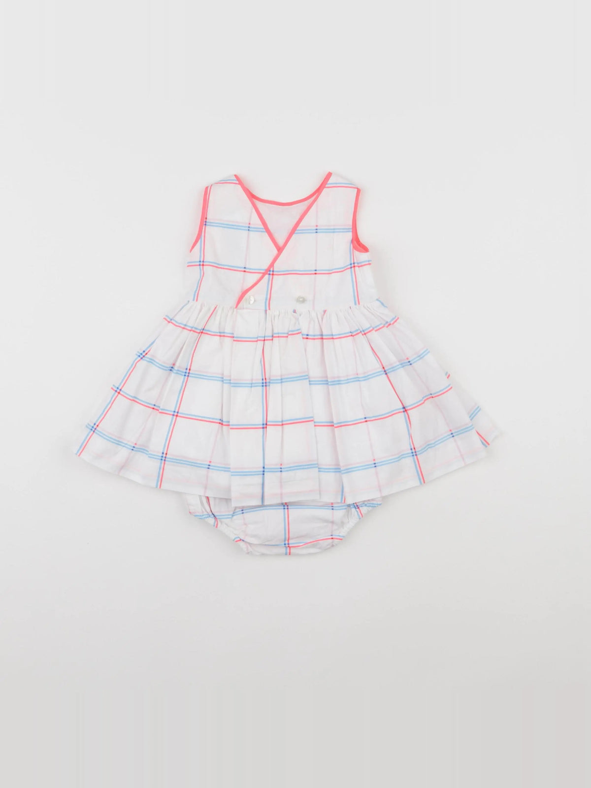 Jacadi - robe bleu, blanc, rose - 6 mois