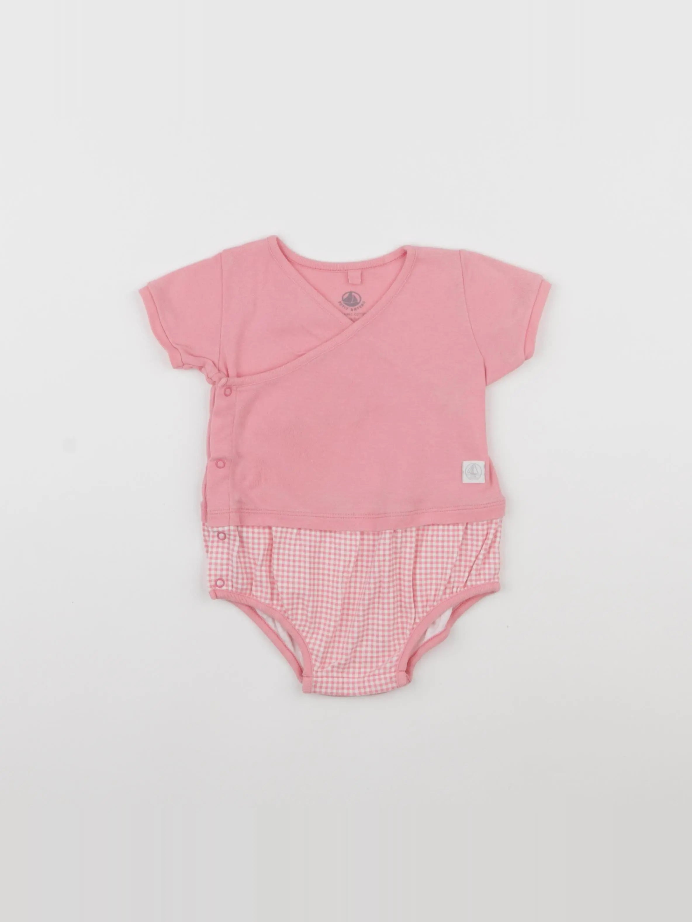 Petit Bateau - combinaison rose - 6 mois