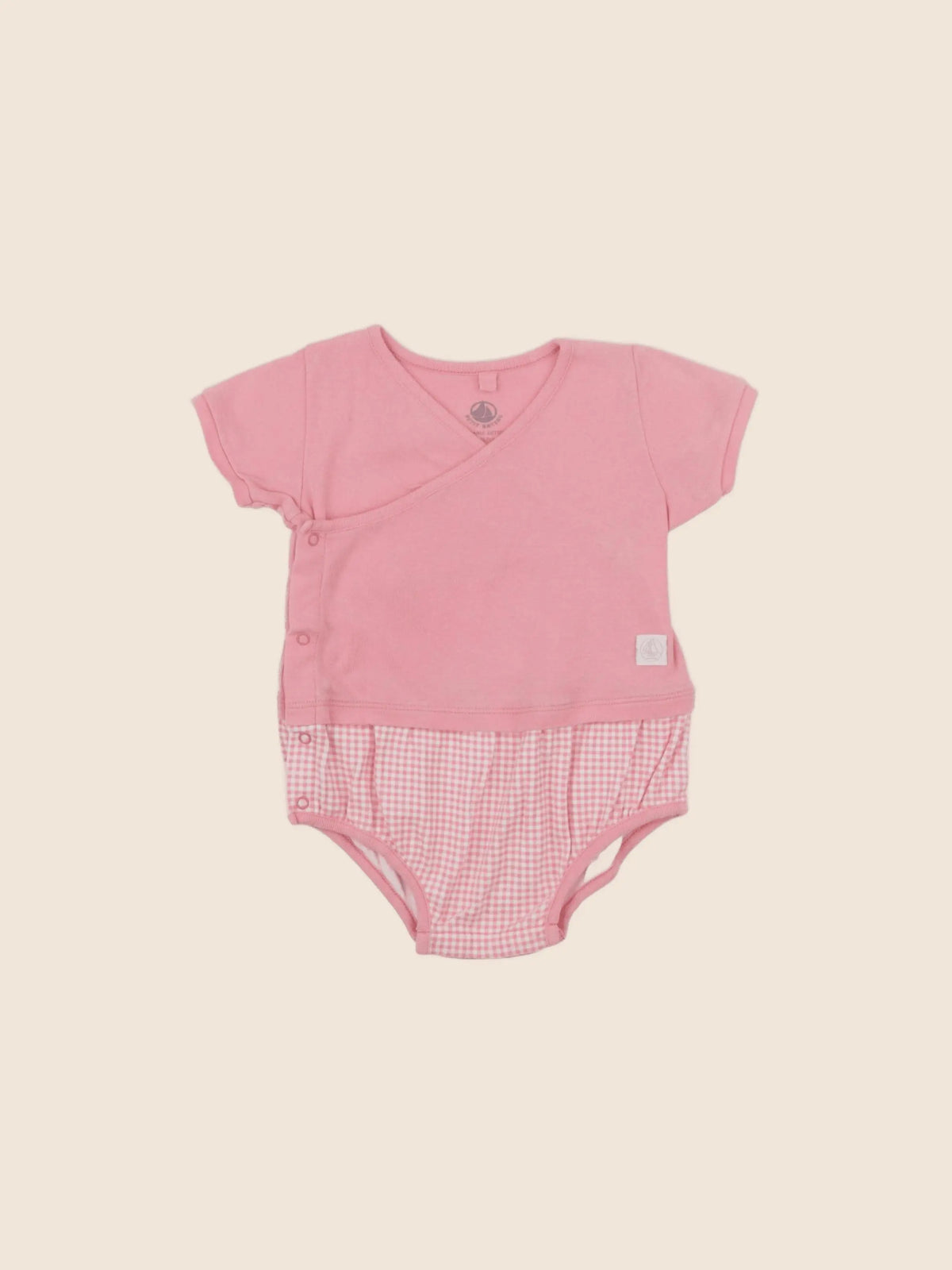 Petit Bateau - combinaison rose - 6 mois