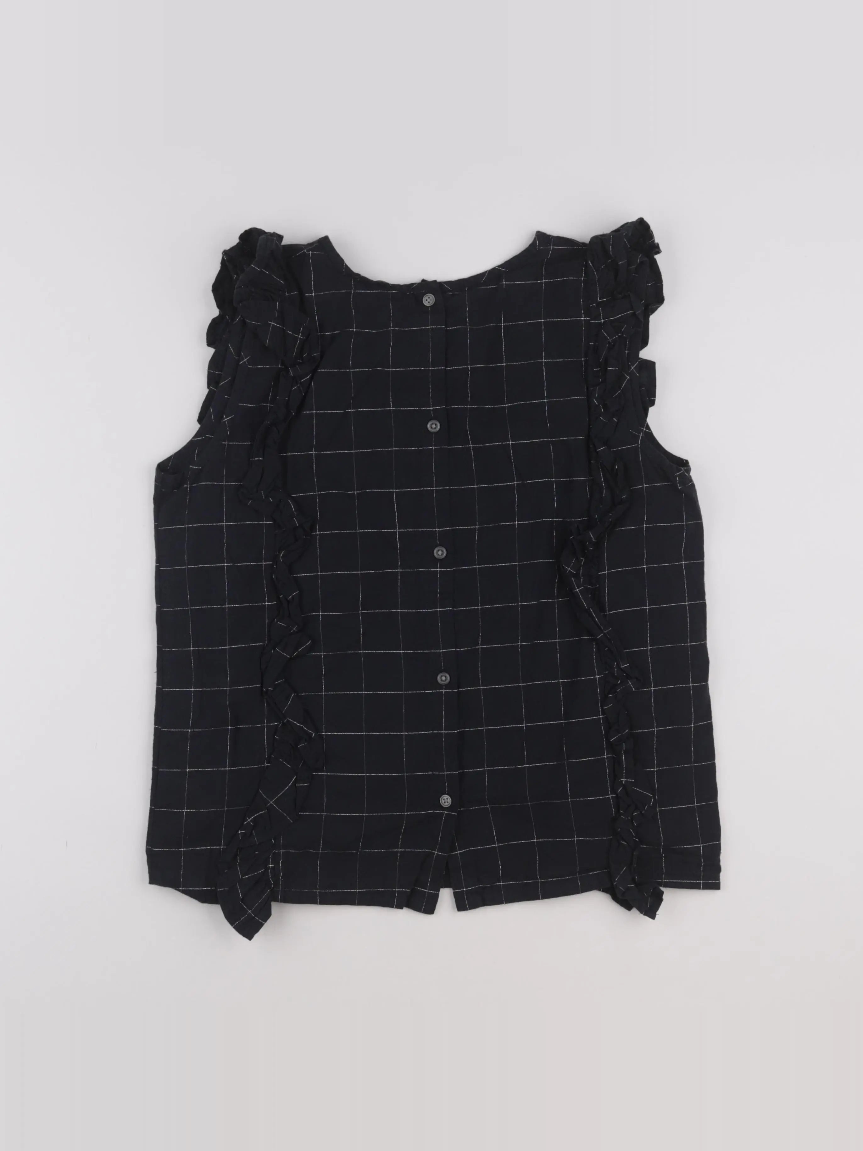 Monoprix - blouse bleu, argent - 14 ans