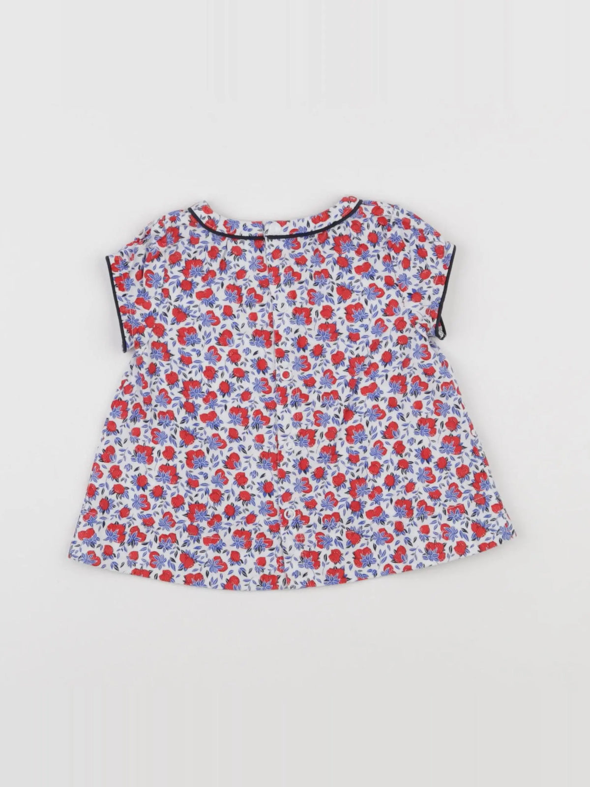 Petit Bateau - blouse rouge - 6 mois