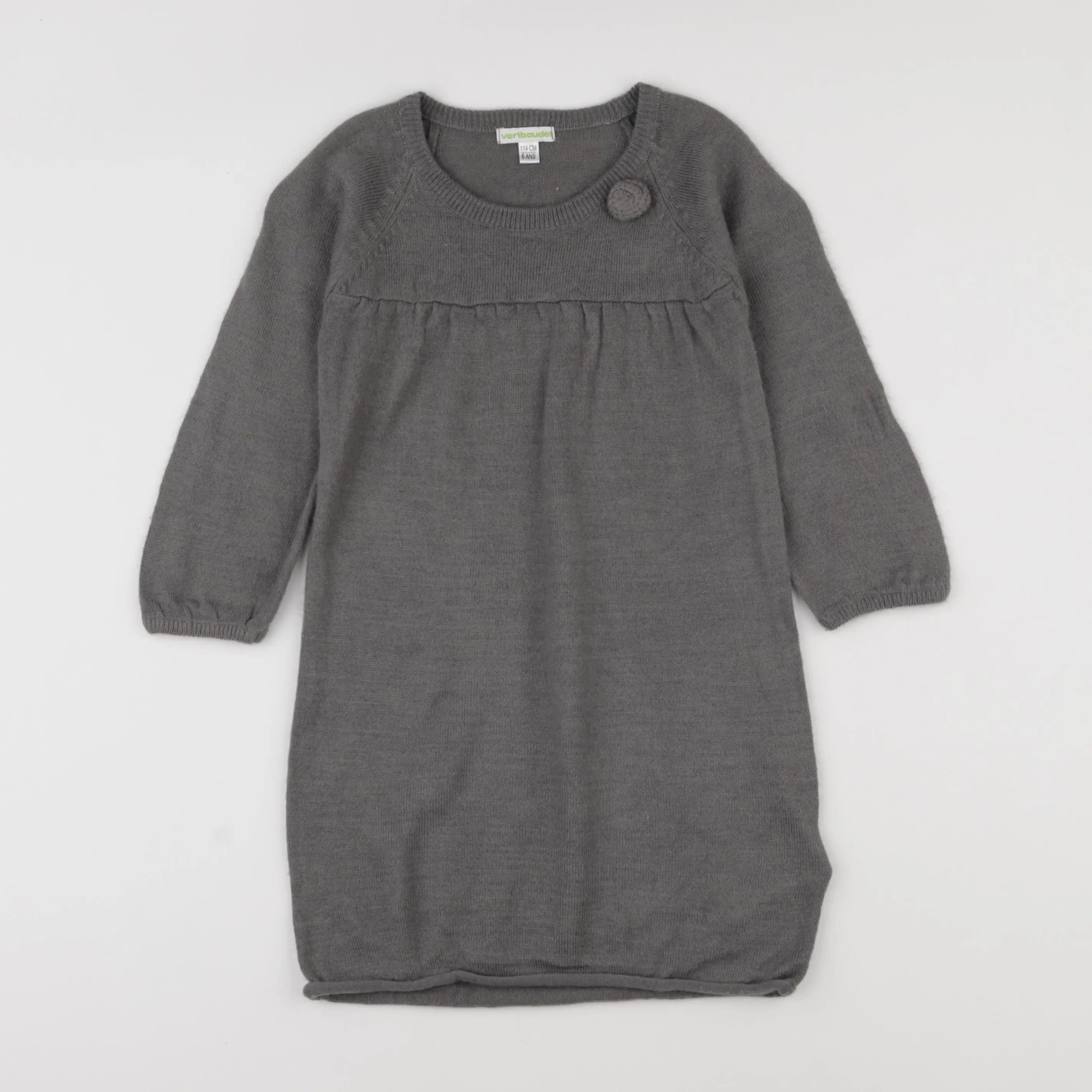 Vertbaudet - robe gris - 6 ans