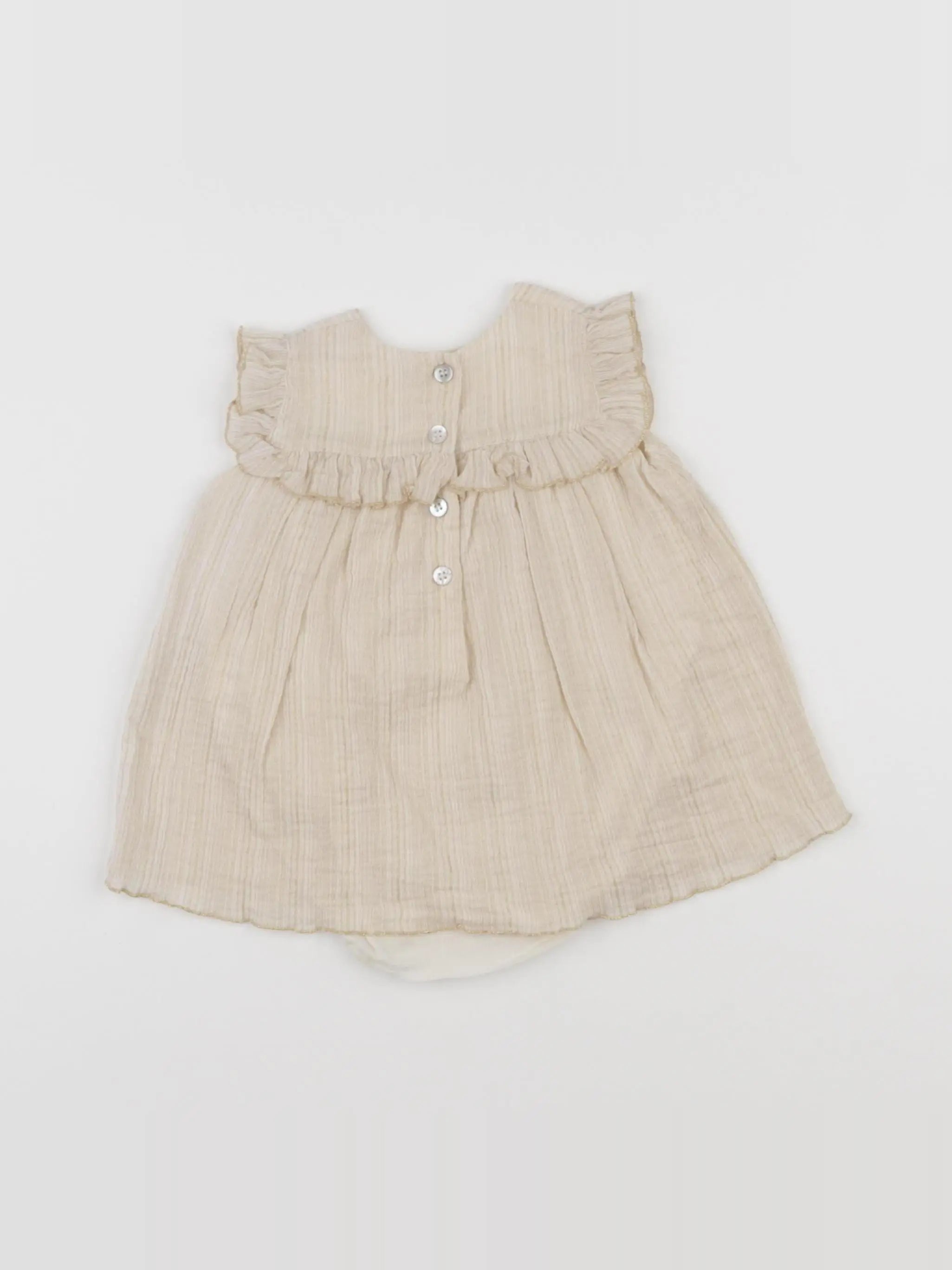 Zhoe et Tobiah - body robe beige, or - 3 mois