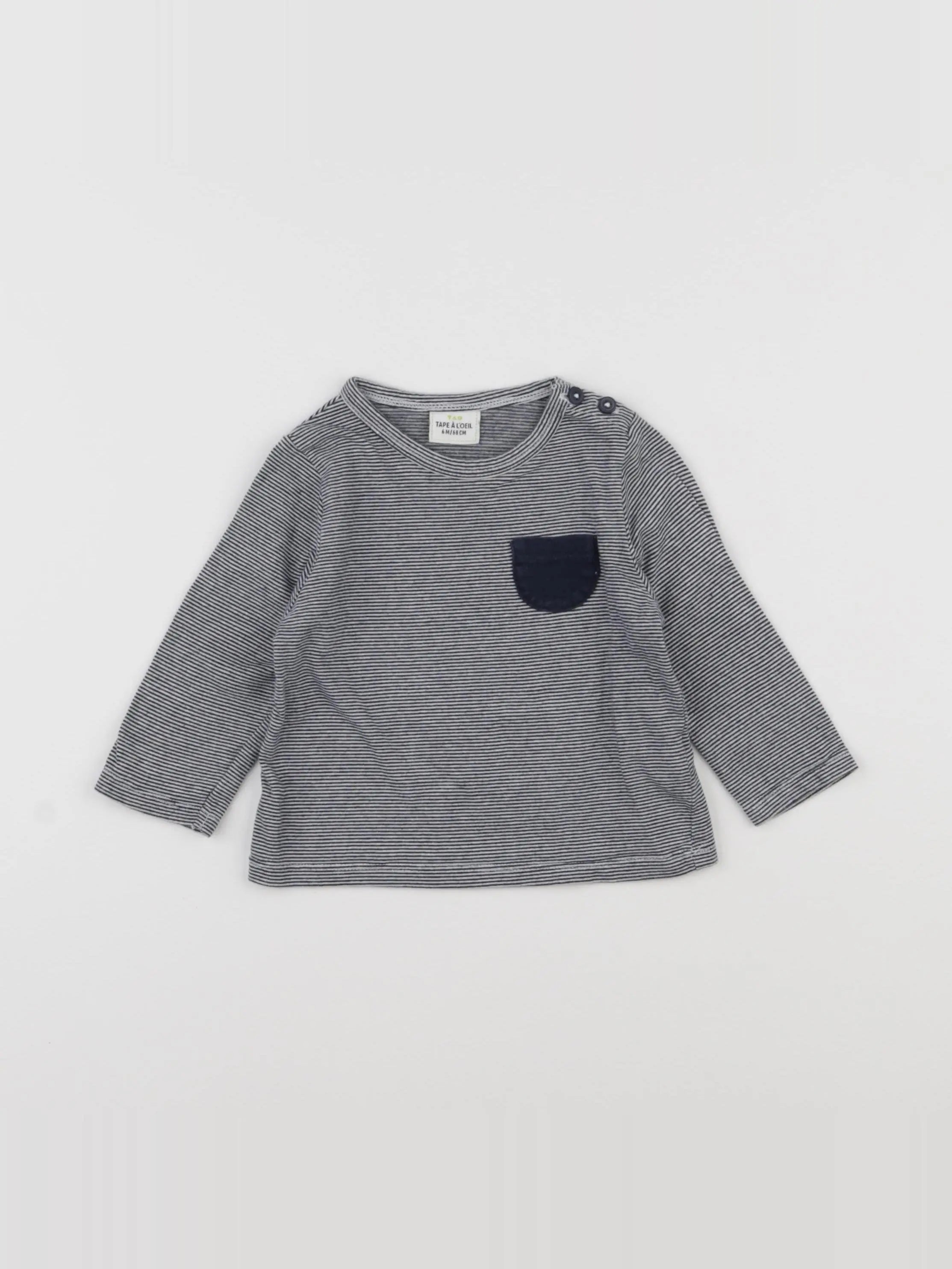 Tape à l'oeil - tee-shirt bleu - 6 mois