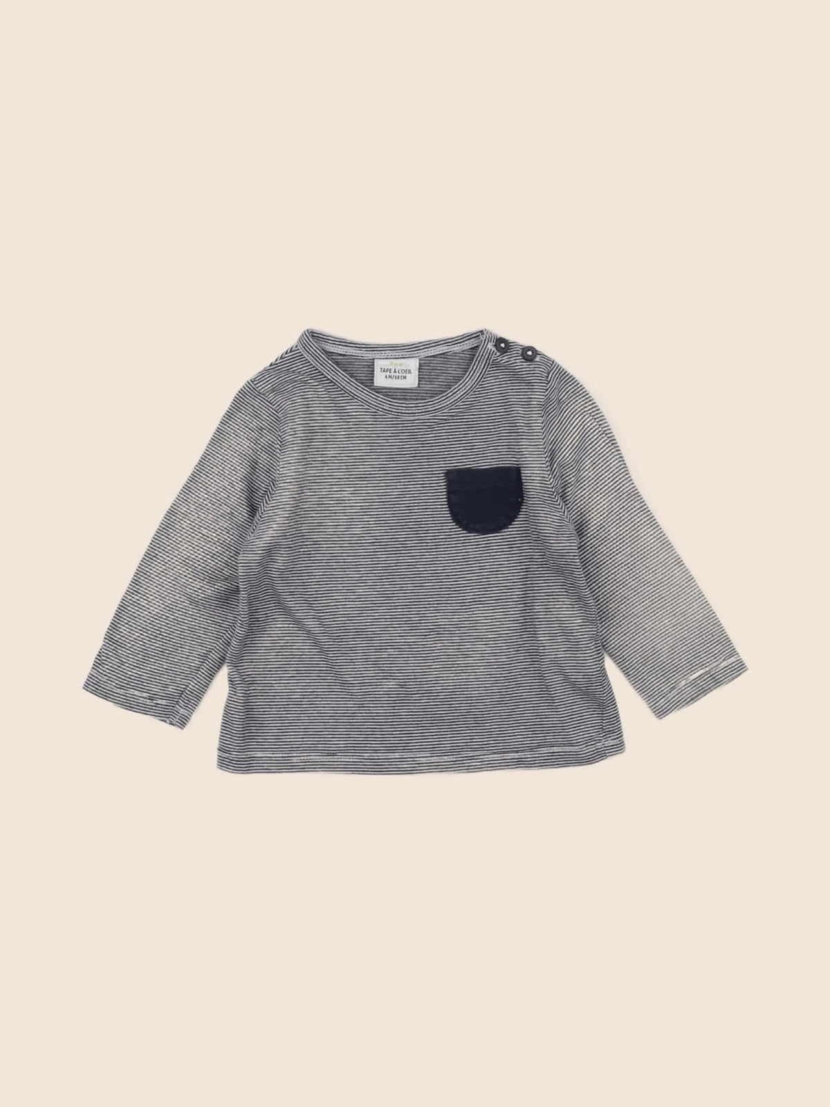 Tape à l'oeil - tee-shirt bleu - 6 mois
