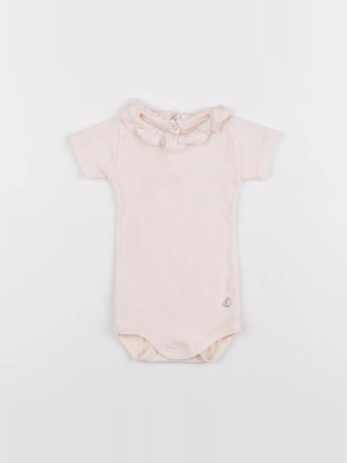 Petit Bateau - body à col rose - 3 mois