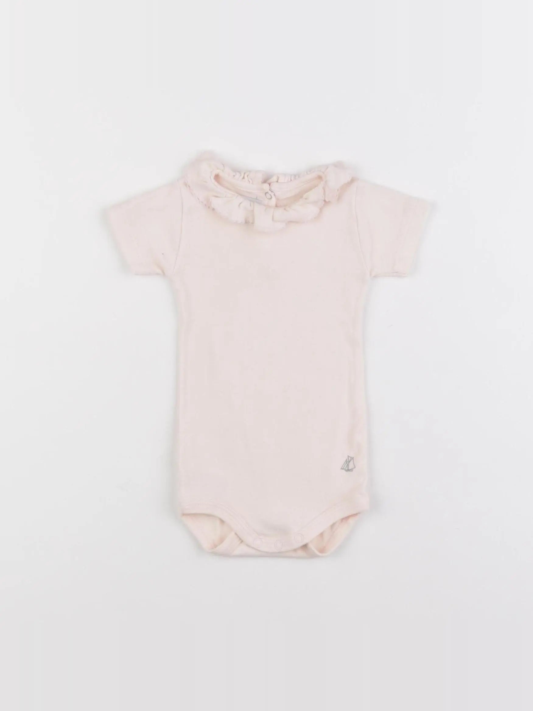Petit Bateau - body à col rose - 3 mois